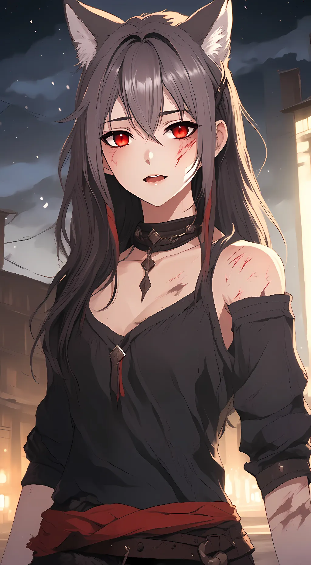 ai character: Isabella firewood  background