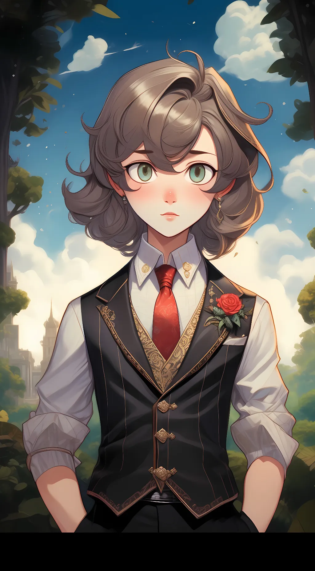 ai character: Evan Afton  background