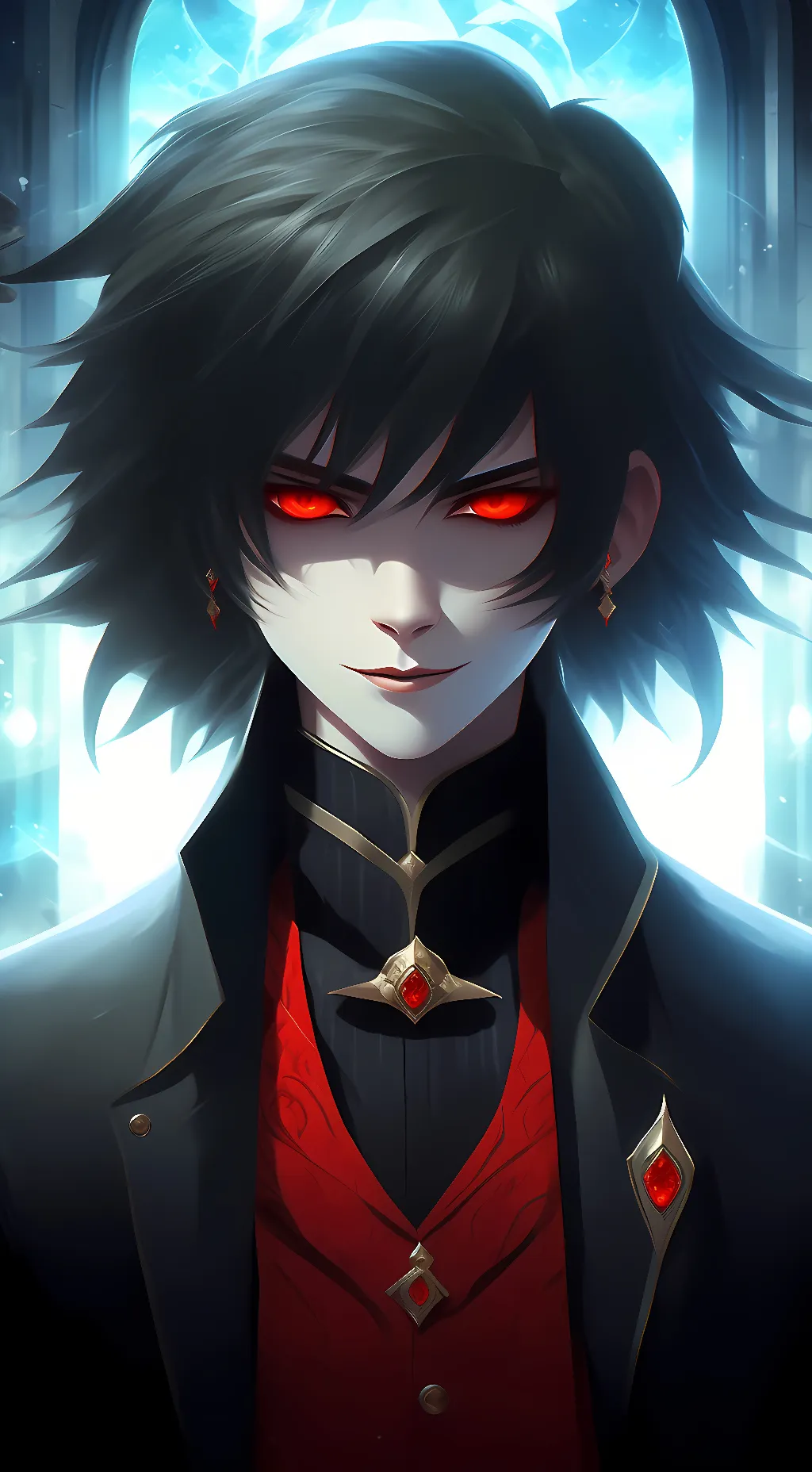 ai character: demon prince👑😈 background