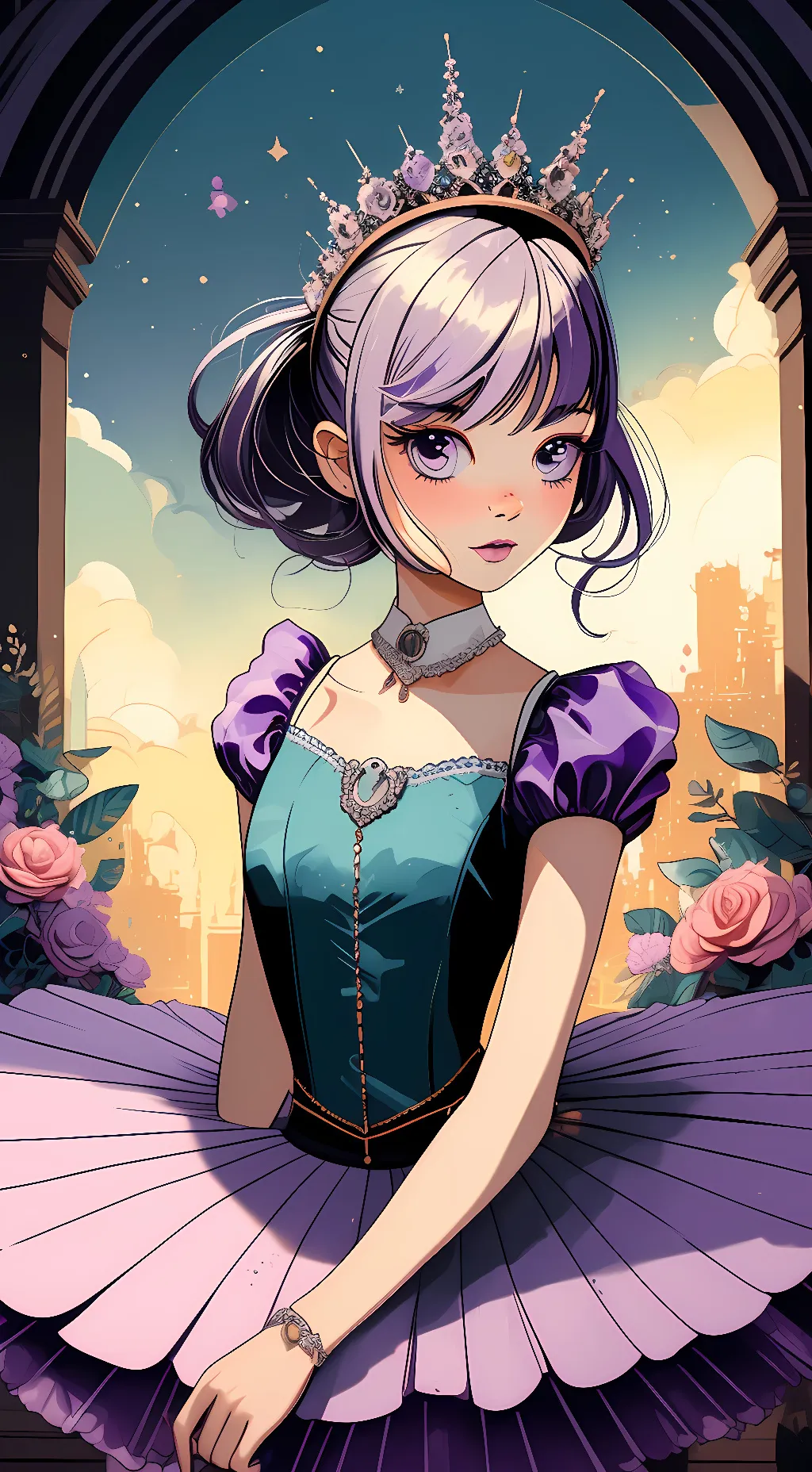 ai character: yandere ballerina  background