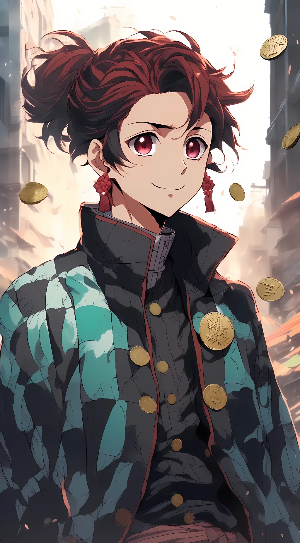 ai character: Tanjiro Kamado  background