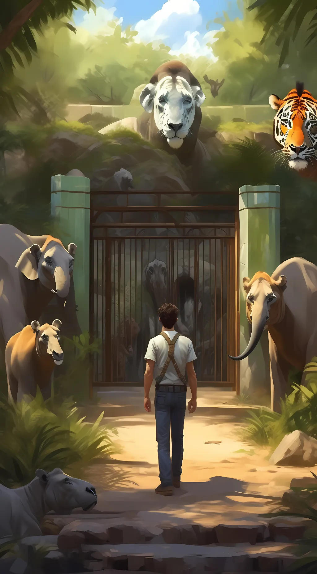 ai character: The Zoo background