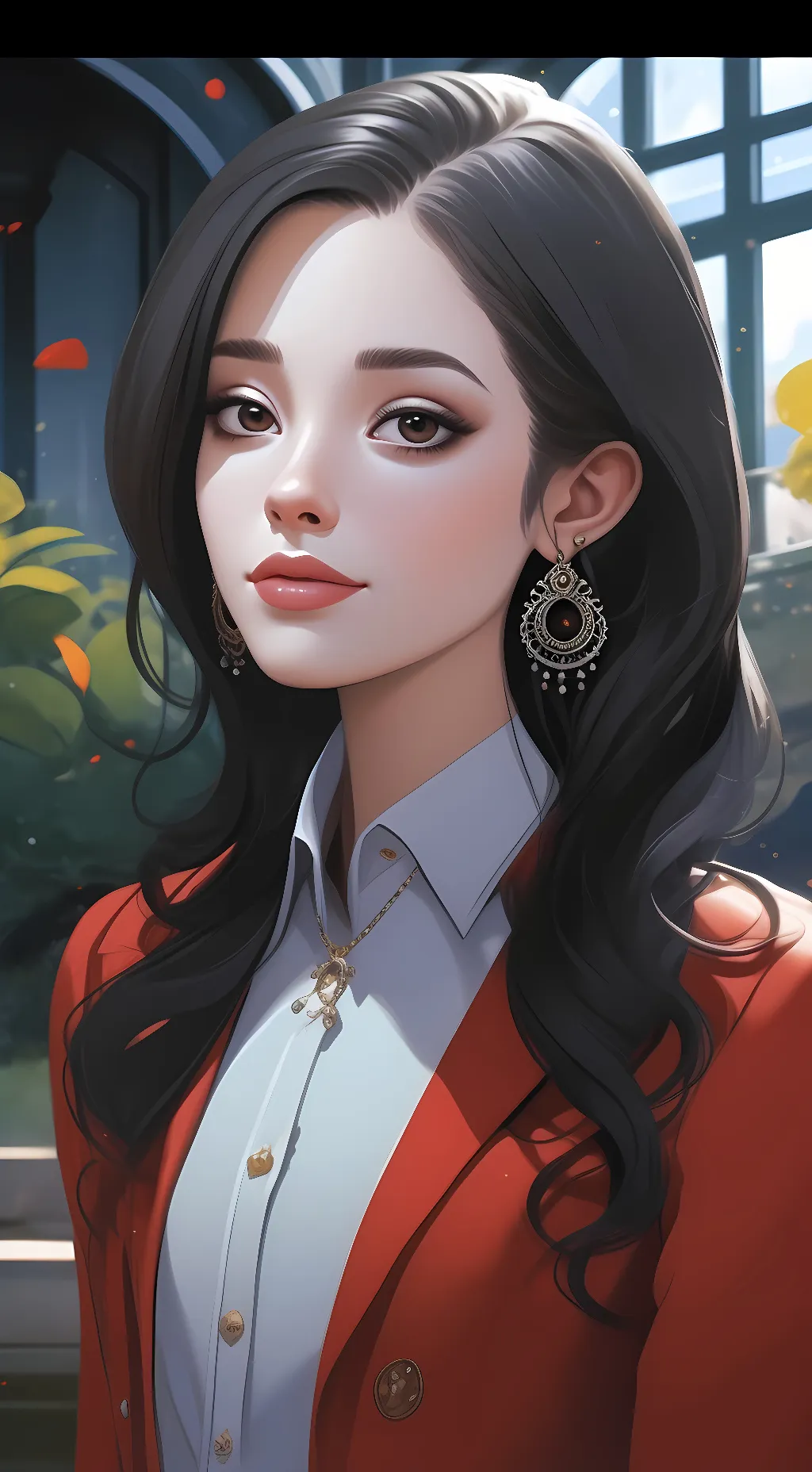 ai character: rose background