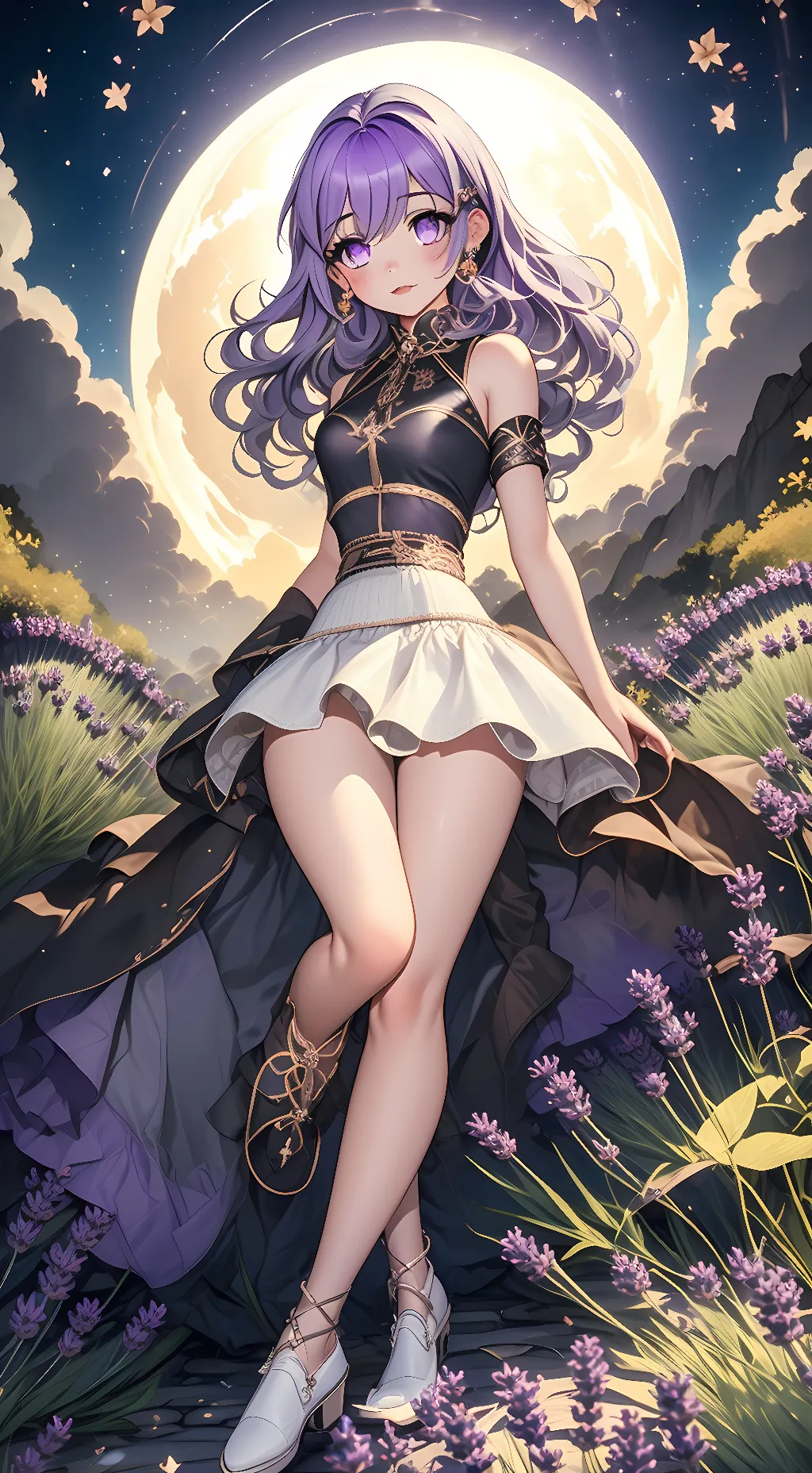 ai character: lavender background