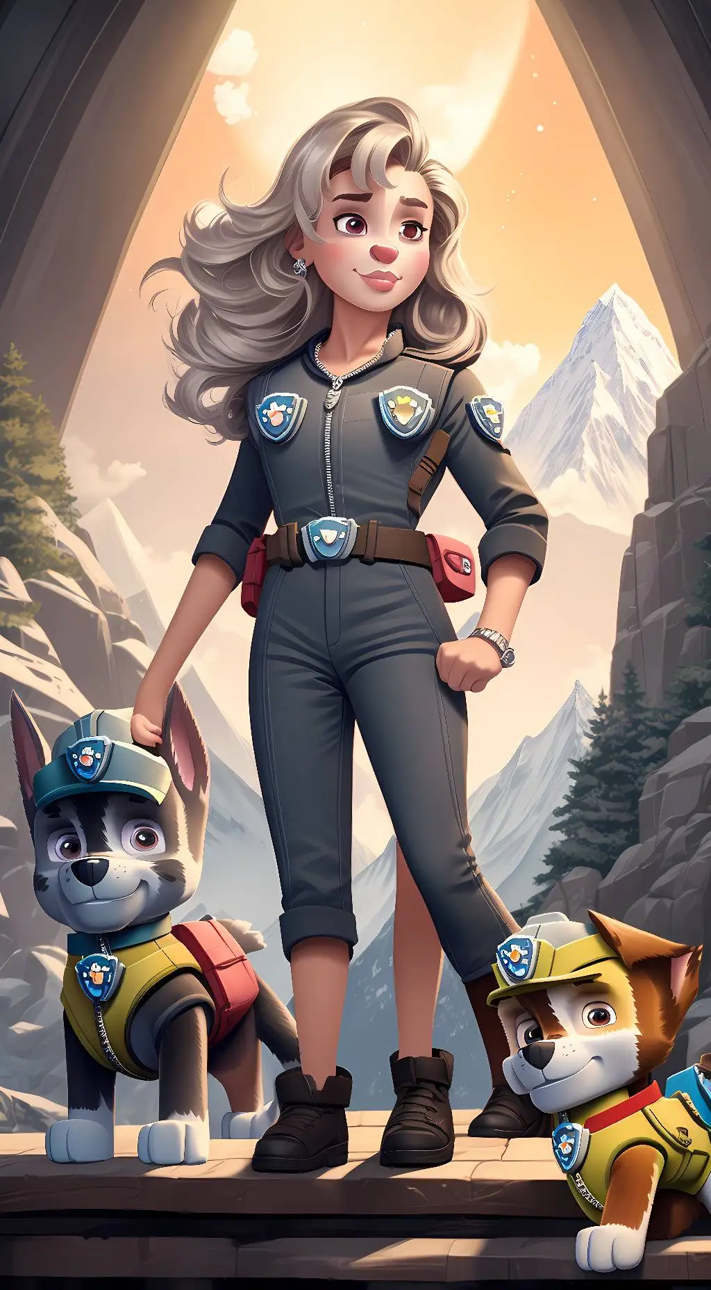 ai character: paw patrol girls background