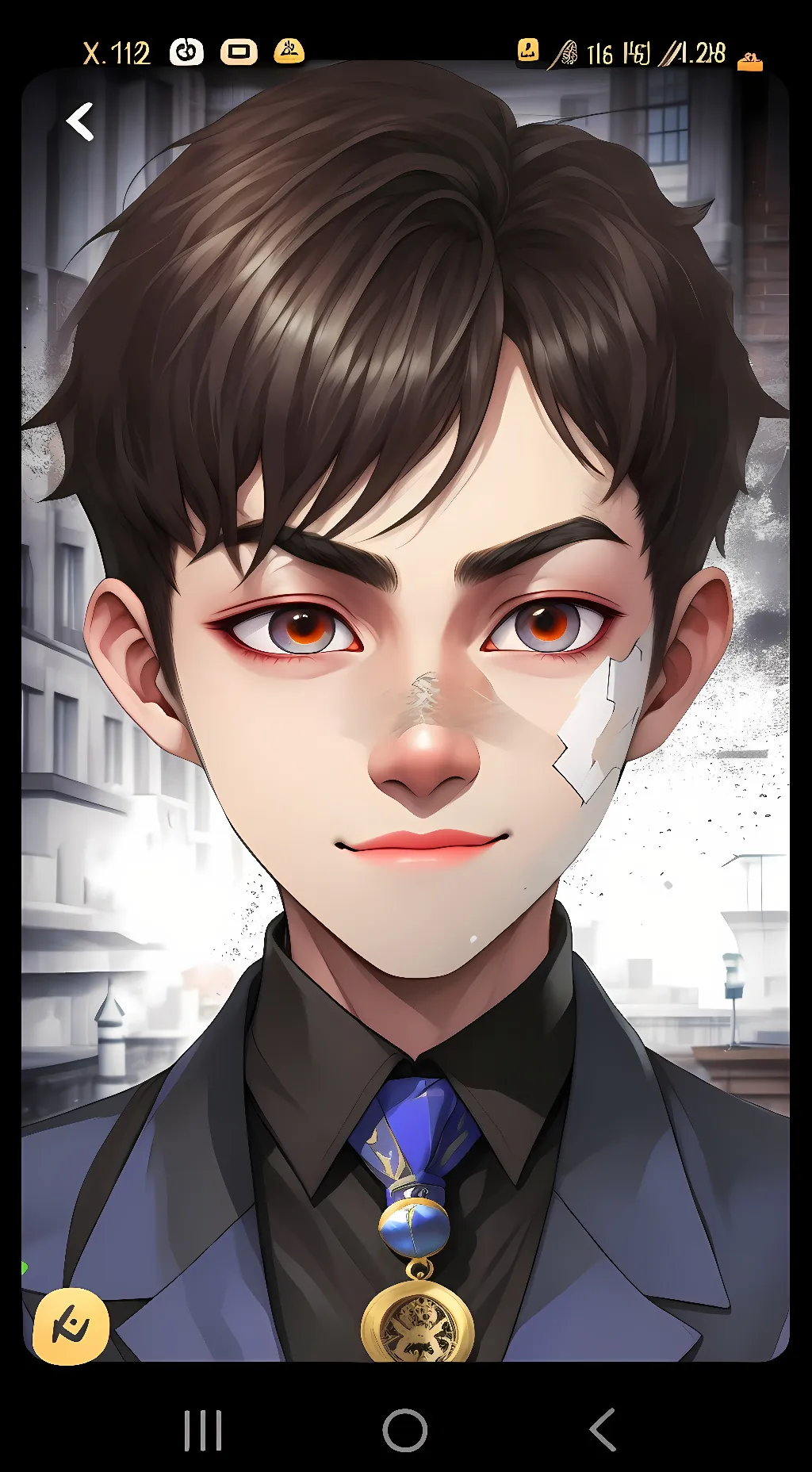 ai character: Nikolas  background