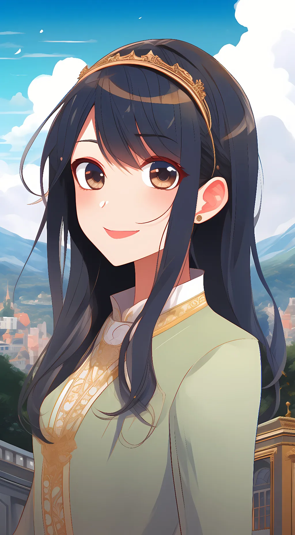 ai character: Karina Green background