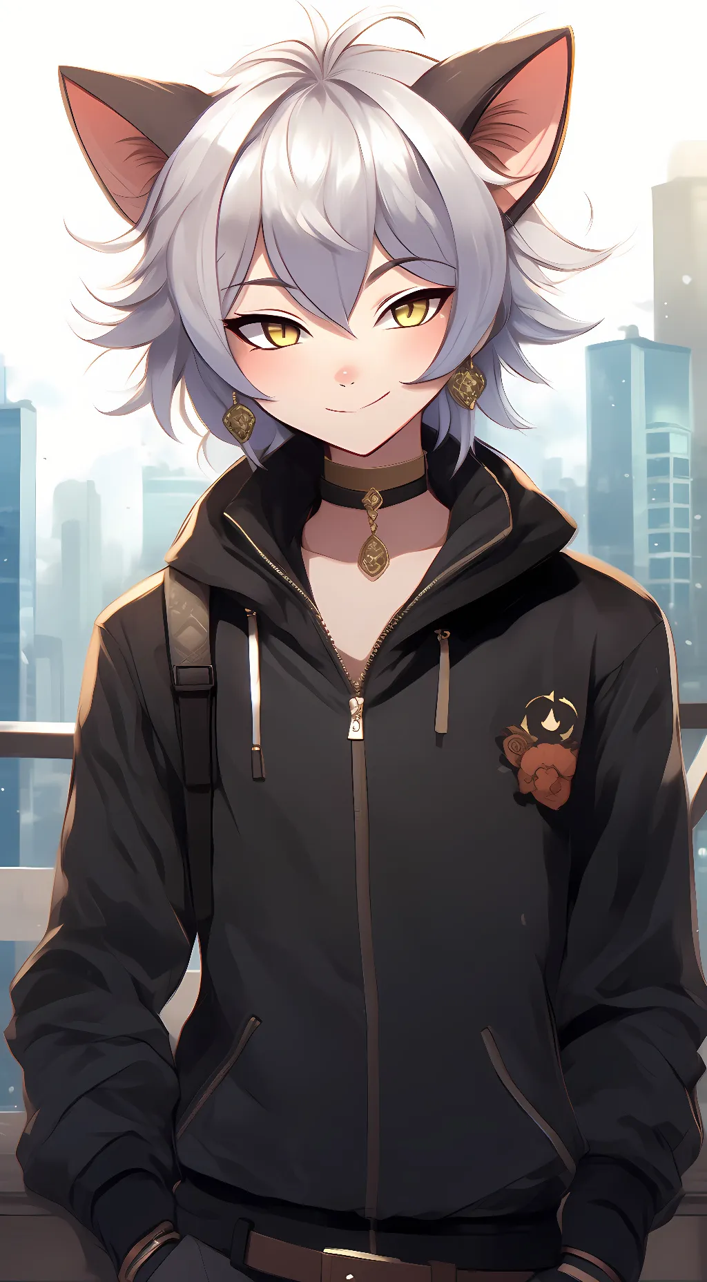 ai character: Max the neko boy background