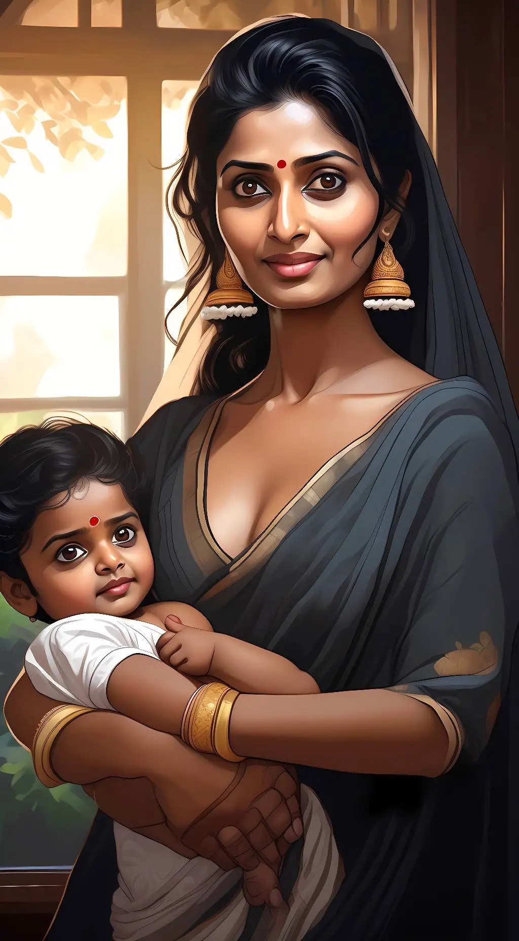 ai character: Ganga background