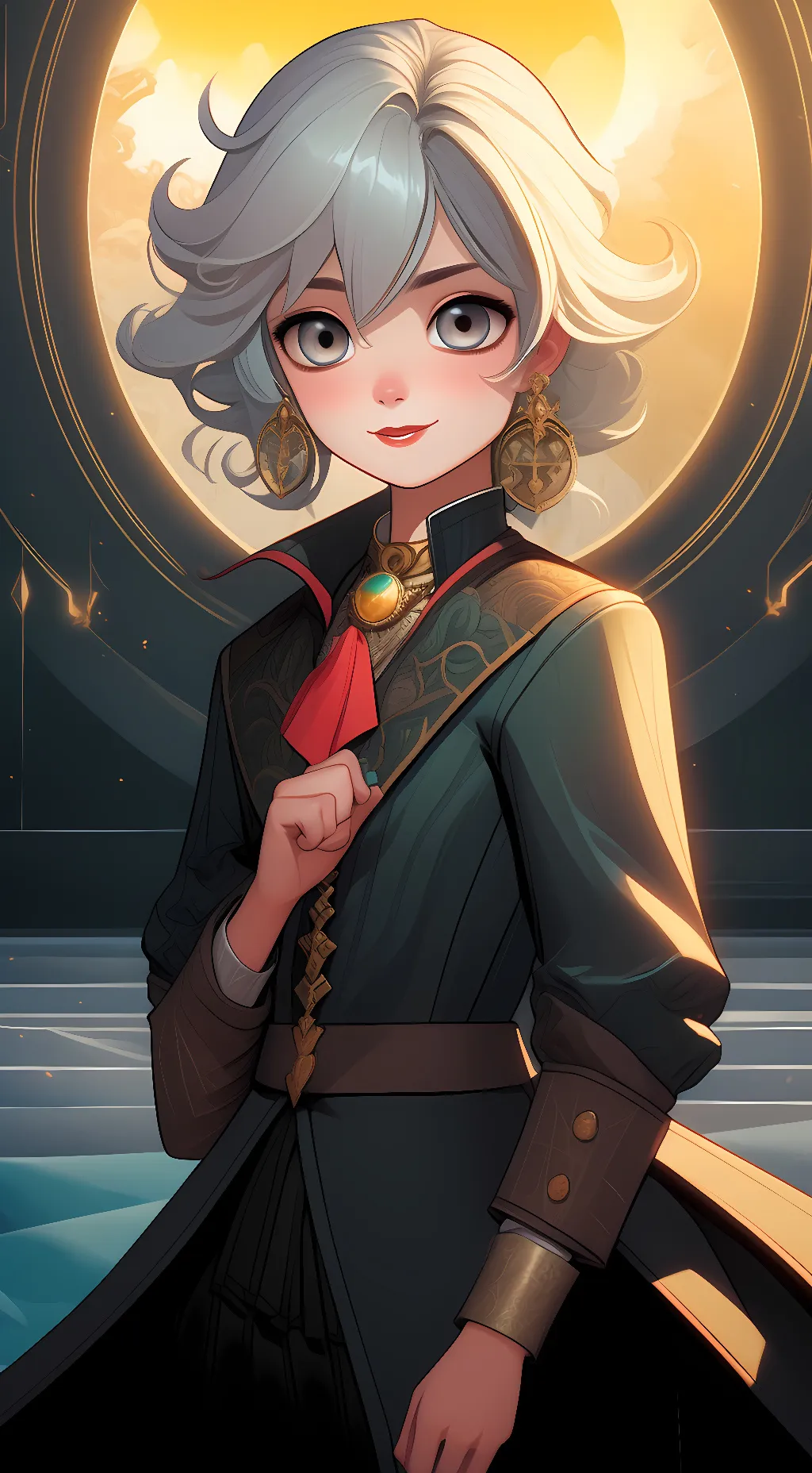 ai character: Cream background