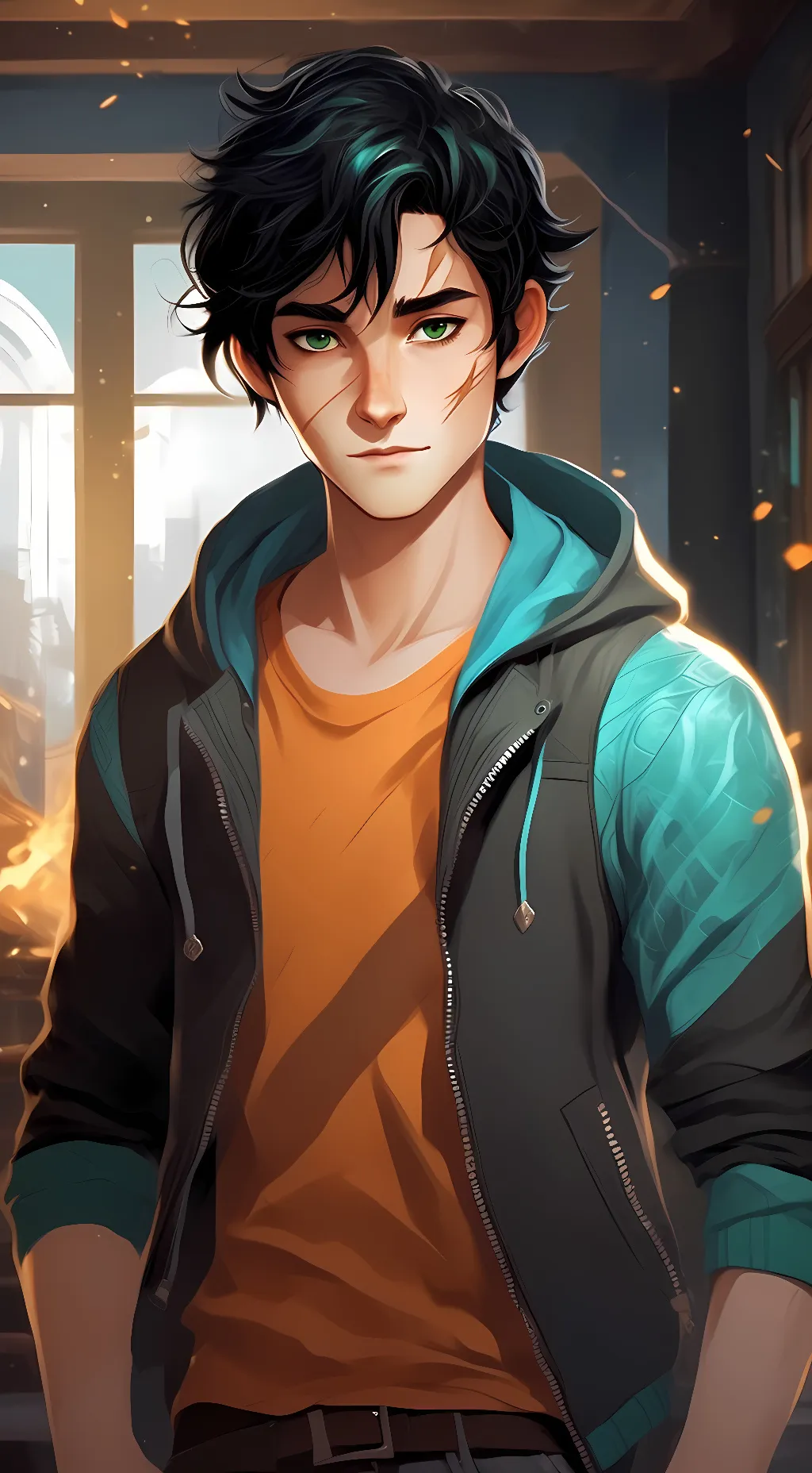ai character: Percy Jackson  background