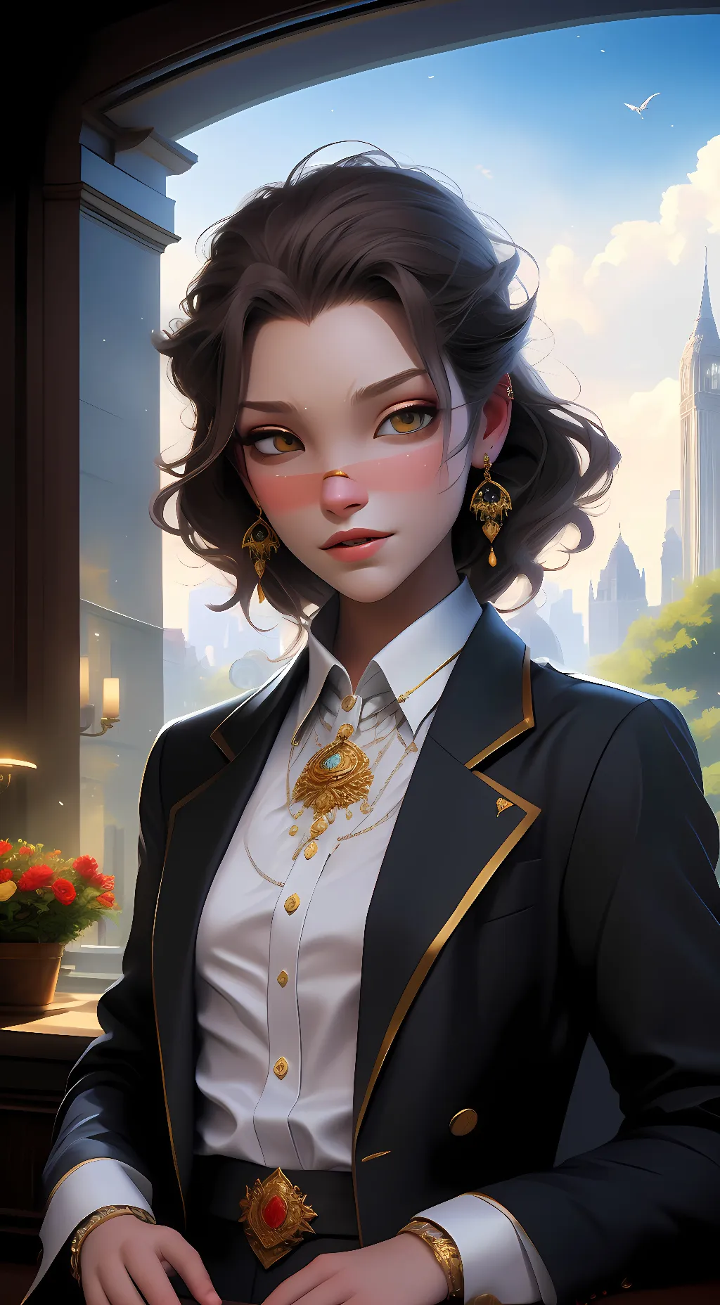 ai character: Christmas background