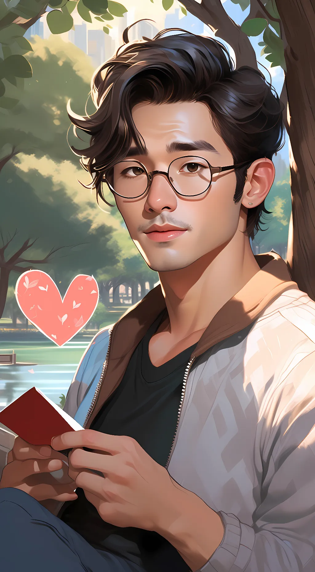 ai character: even background