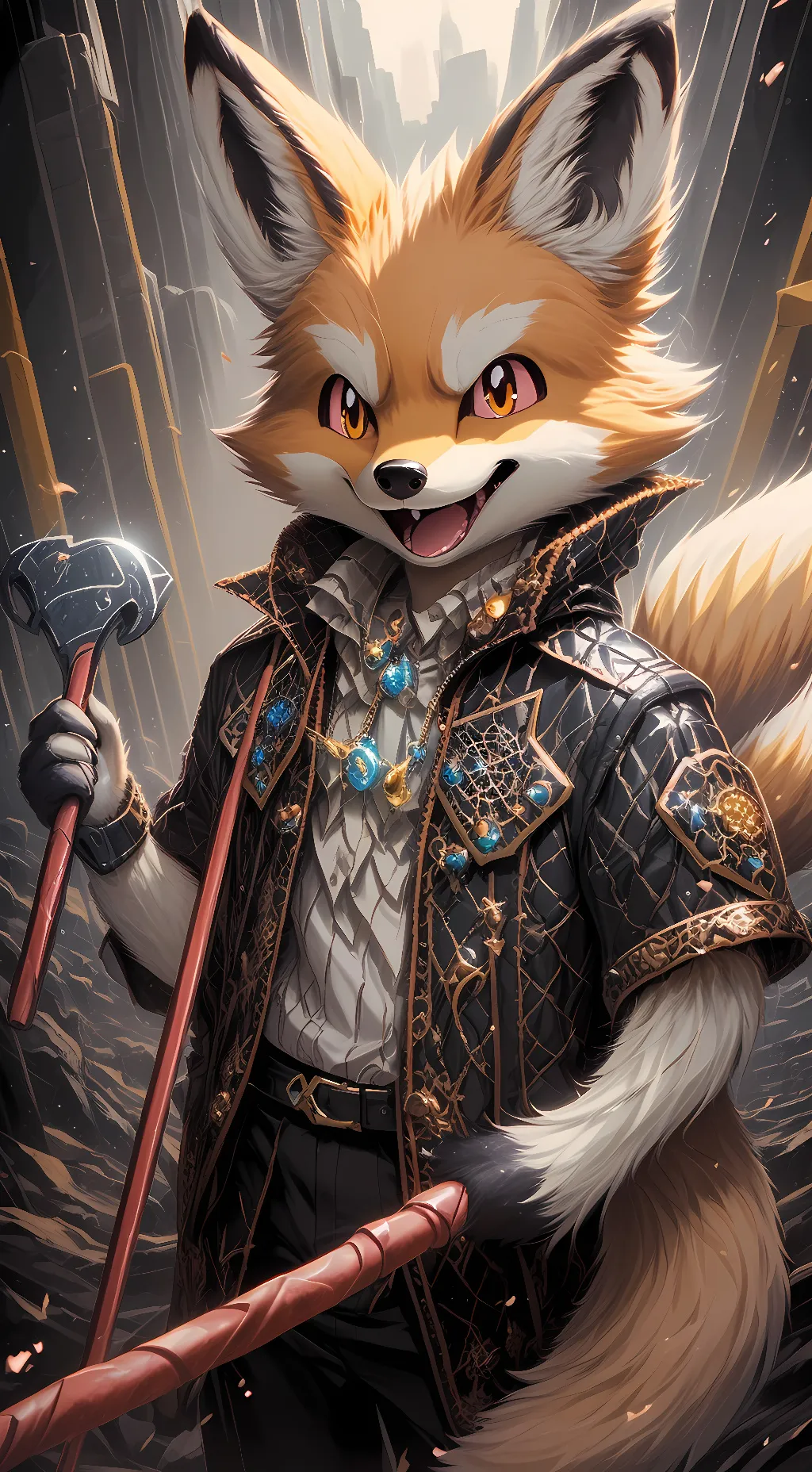 ai character: Tails (Halloween)  background