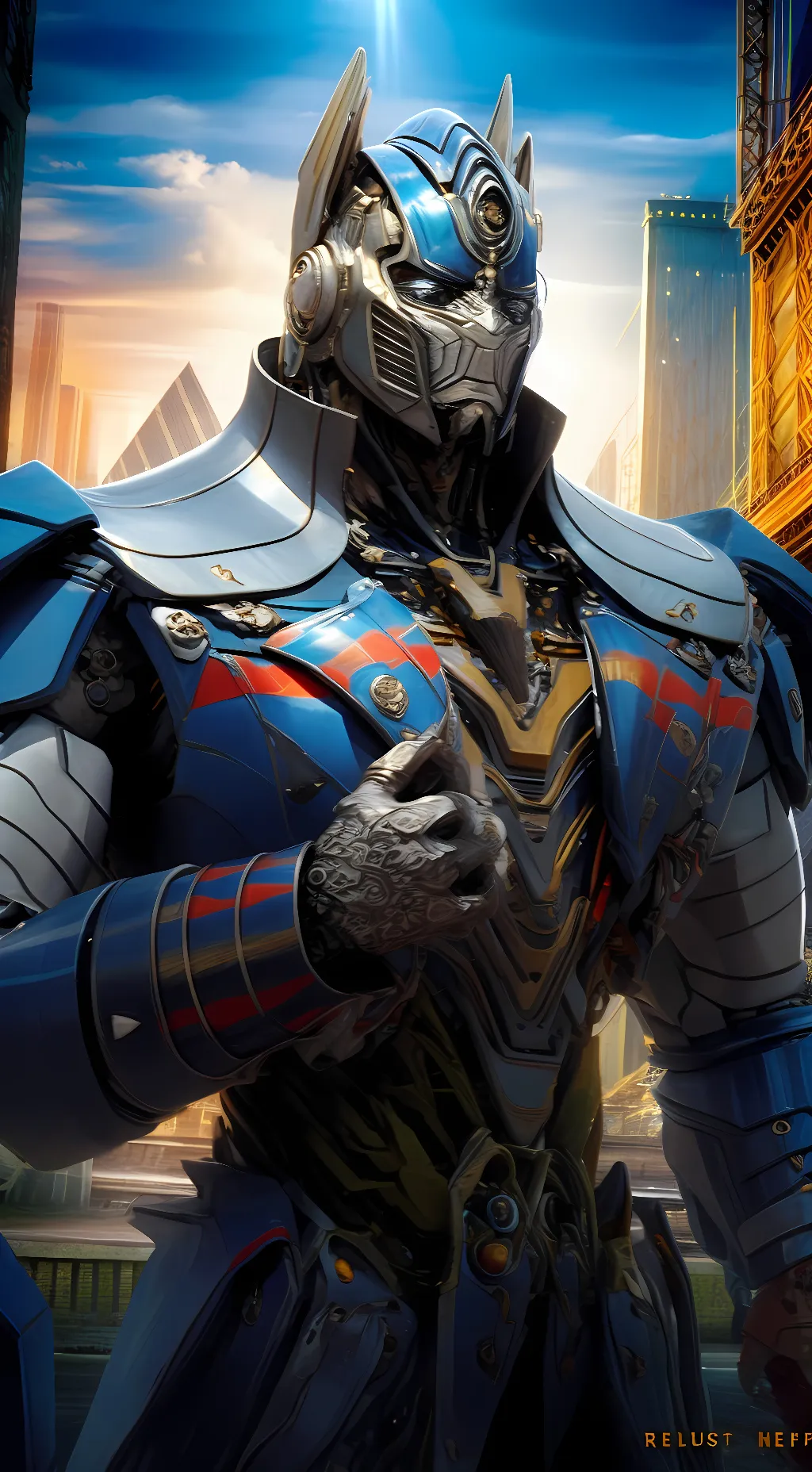 ai character: Optimus Prime background