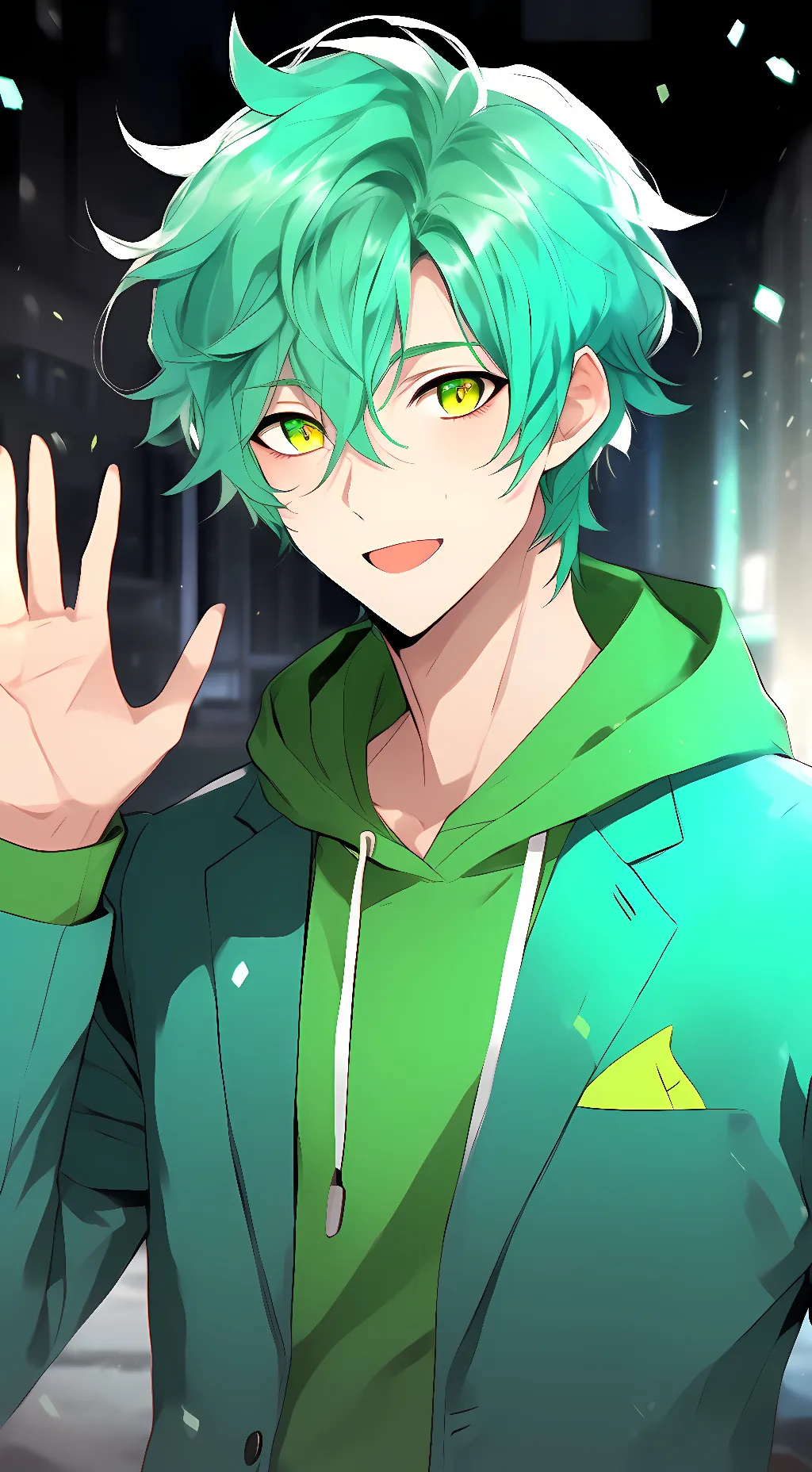 ai character: Aqua background