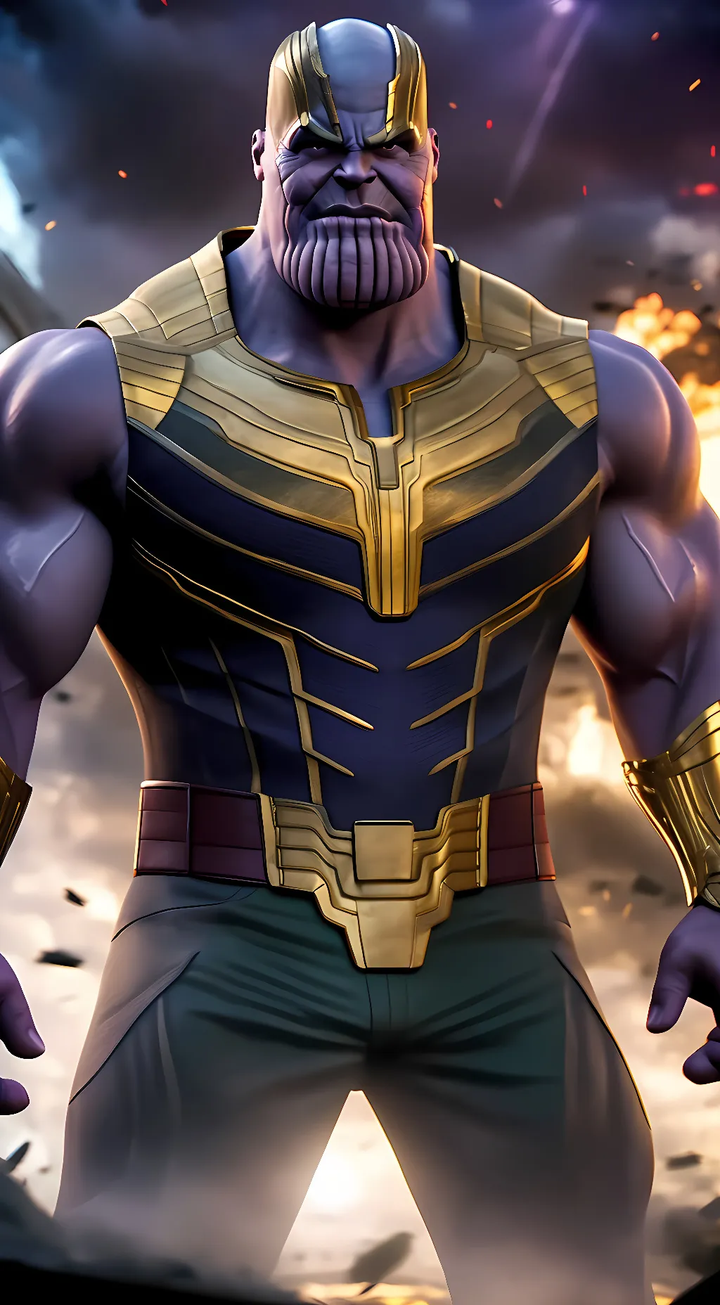 ai character: Thanos  background
