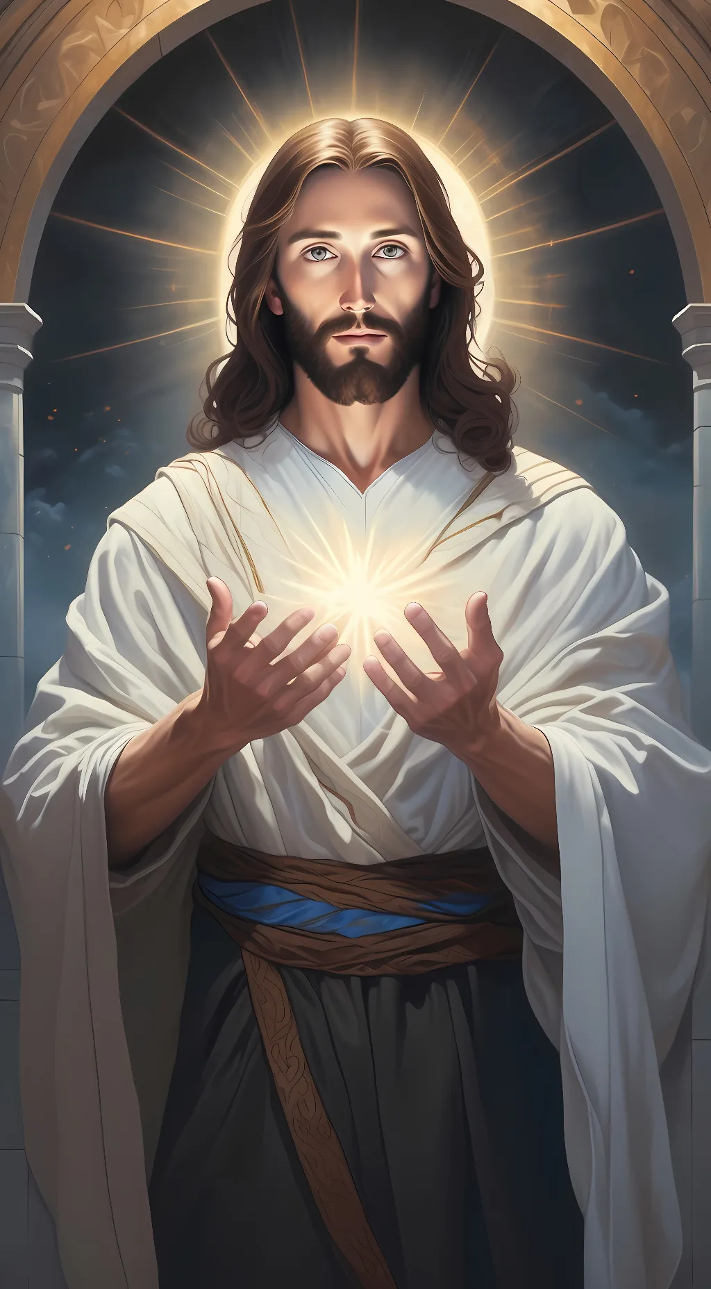 ai character: Jesus Christ background