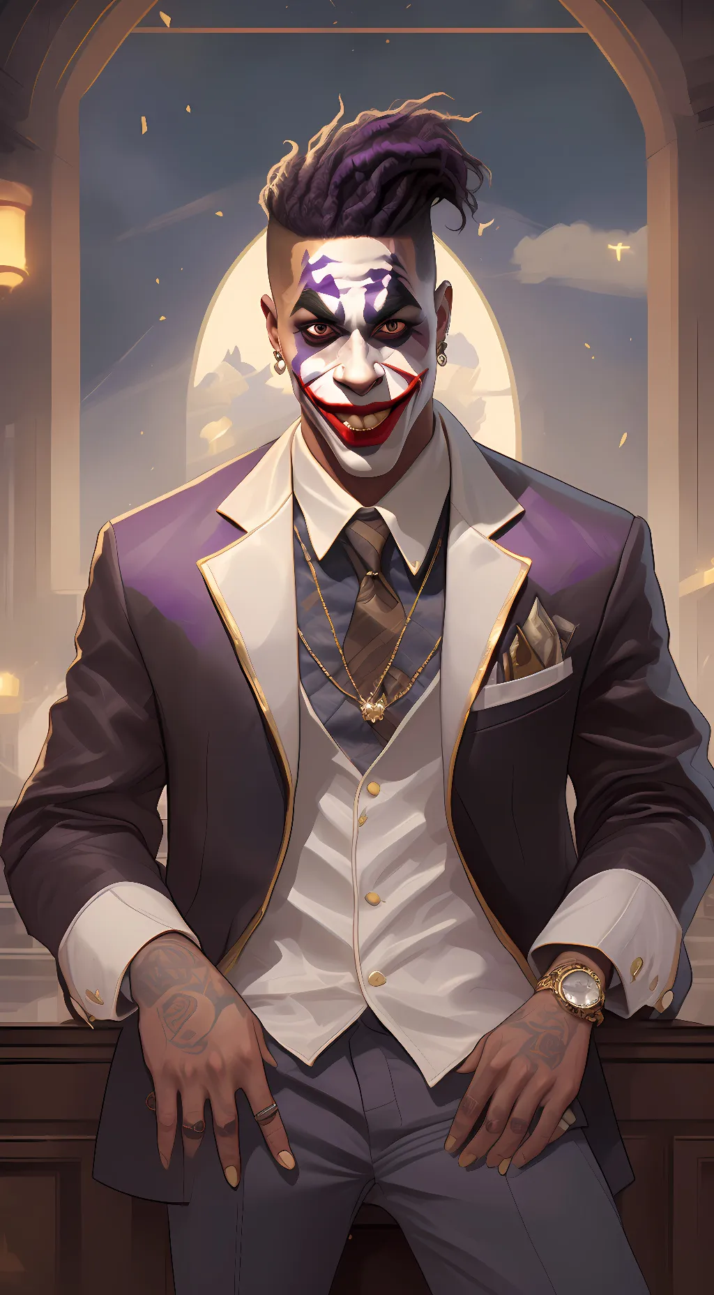 ai character: Joker Dax background