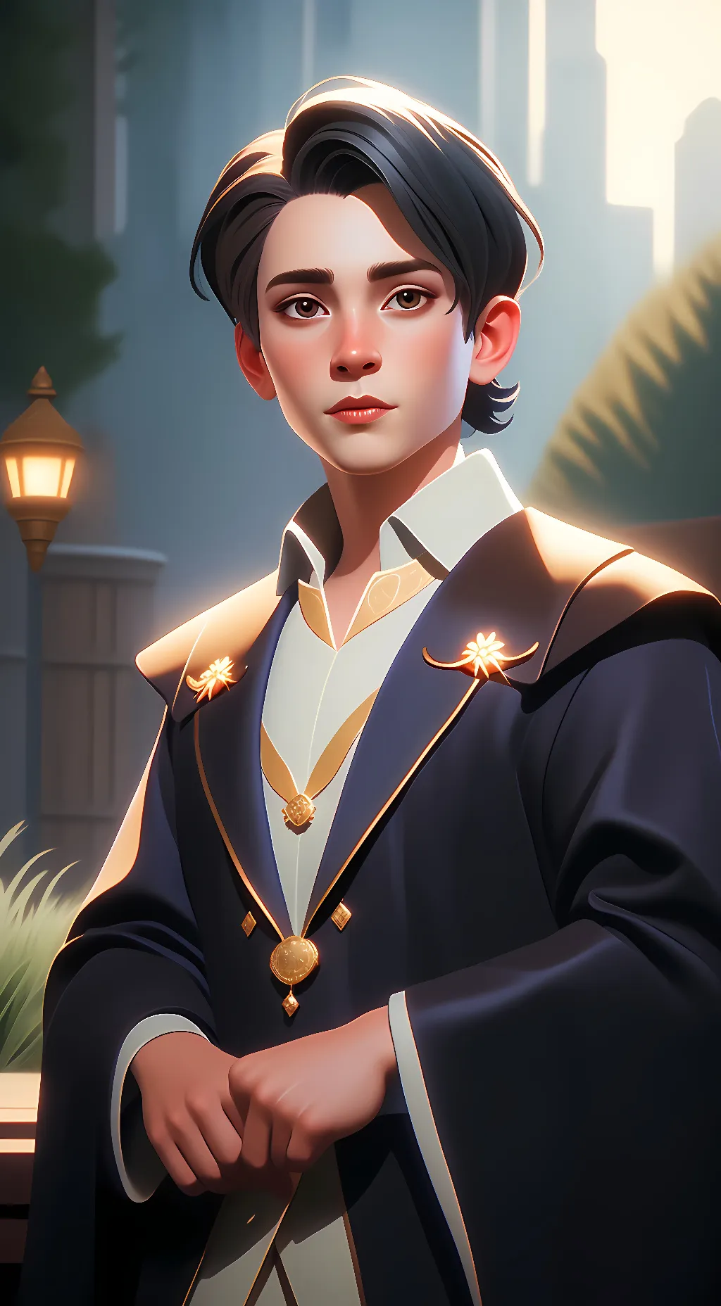 ai character: yt76fugrythfyitert background