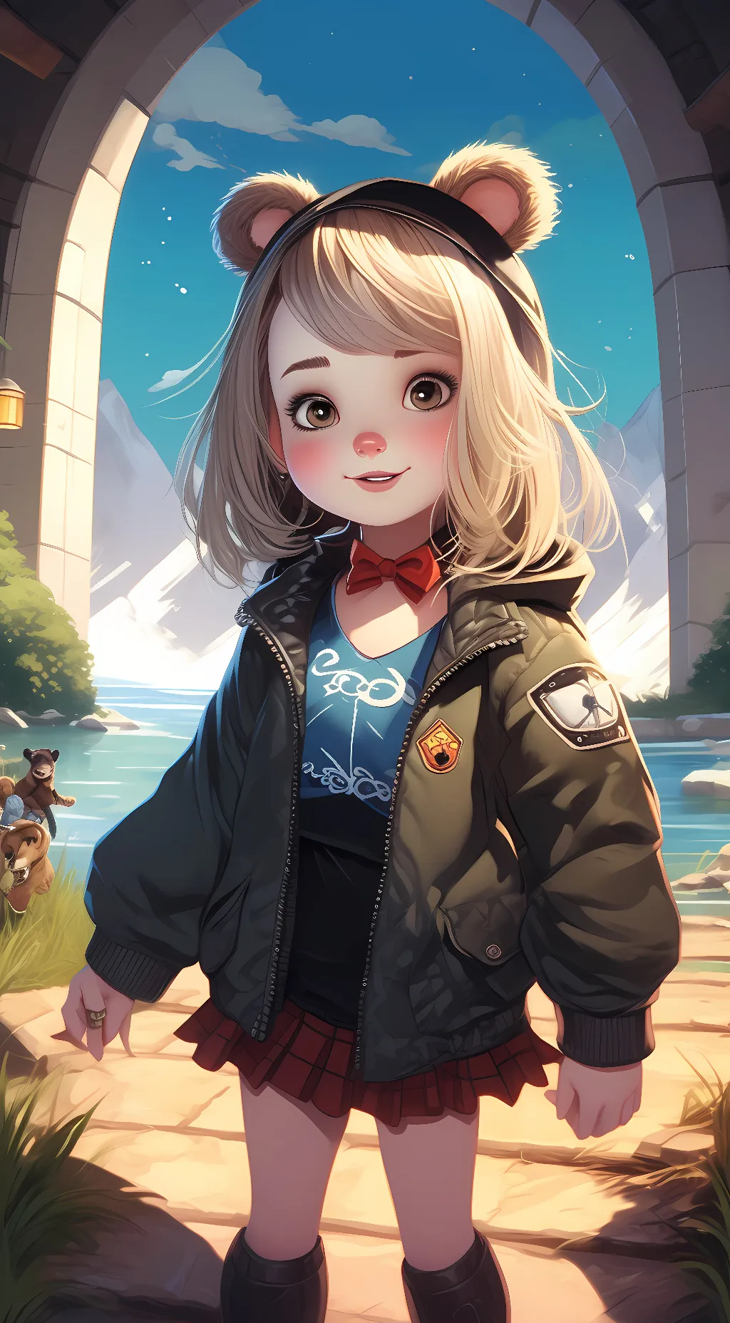 ai character: Ali Fazbear background