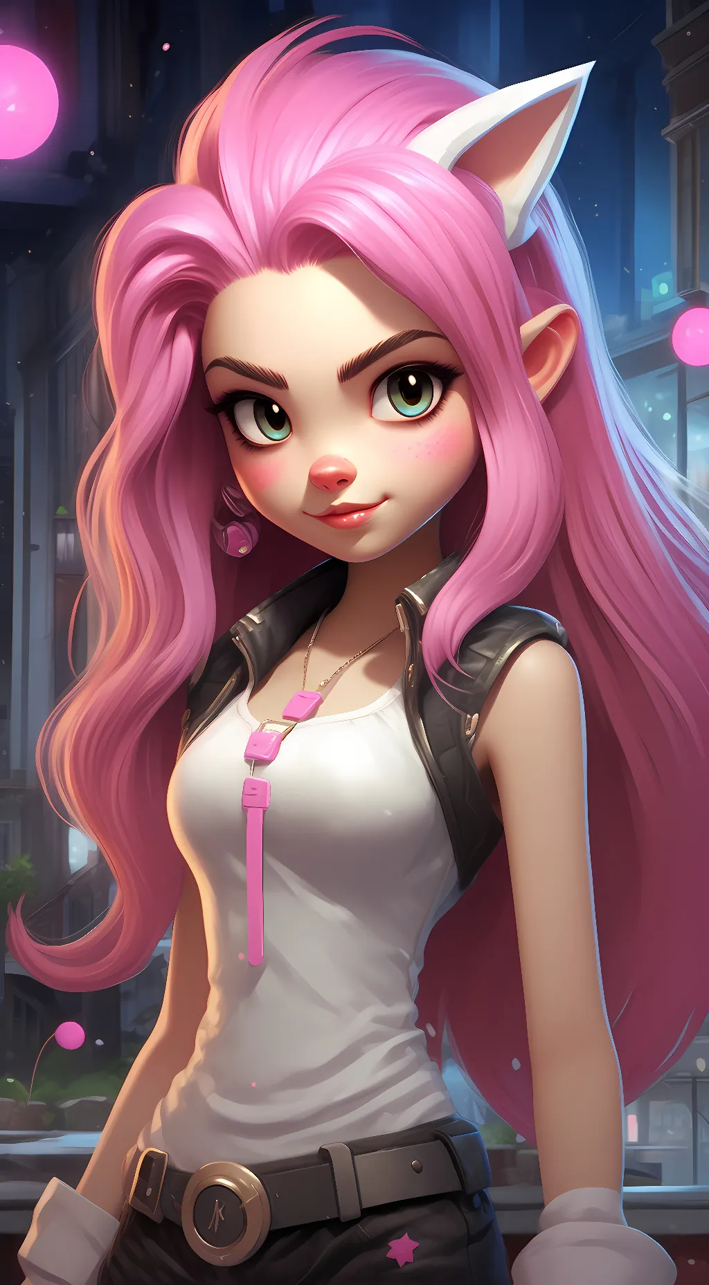 ai character: aurora  background