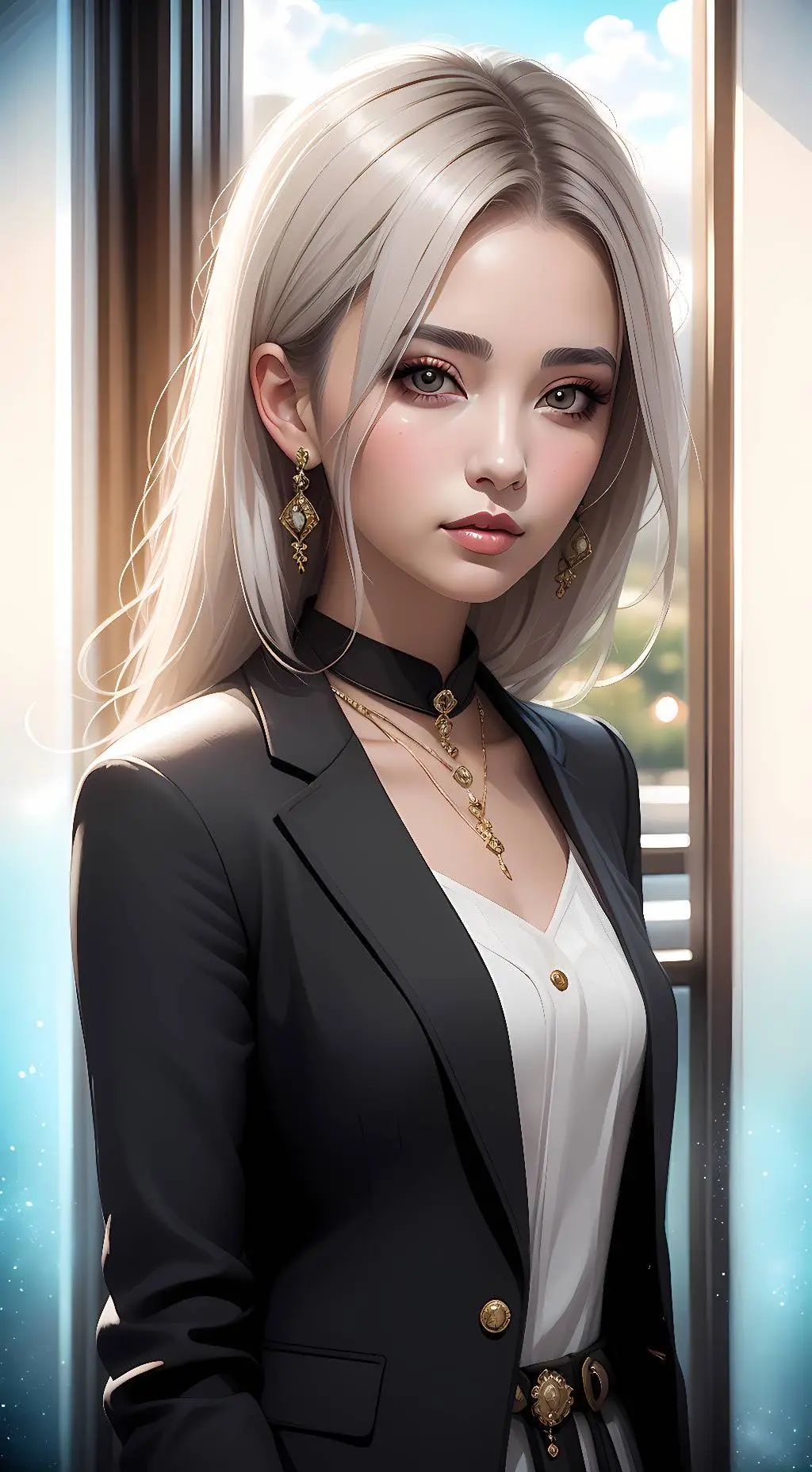 ai character: Jennifer Lawrence background