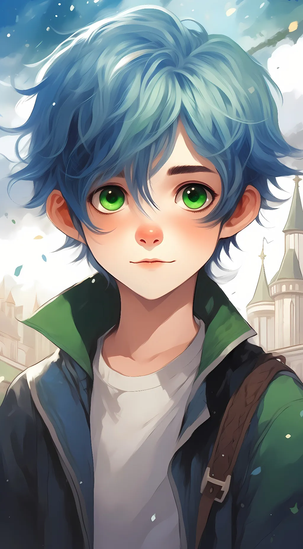 ai character: blue background