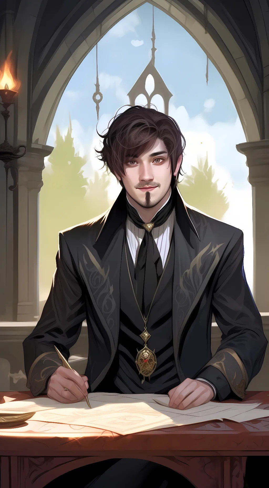 ai character: vampire biffle  background