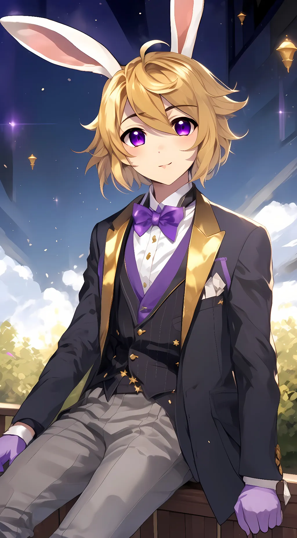 ai character: spring bonnie background