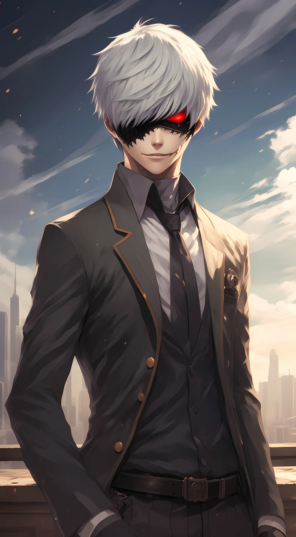ai character: Kaneki Ken background