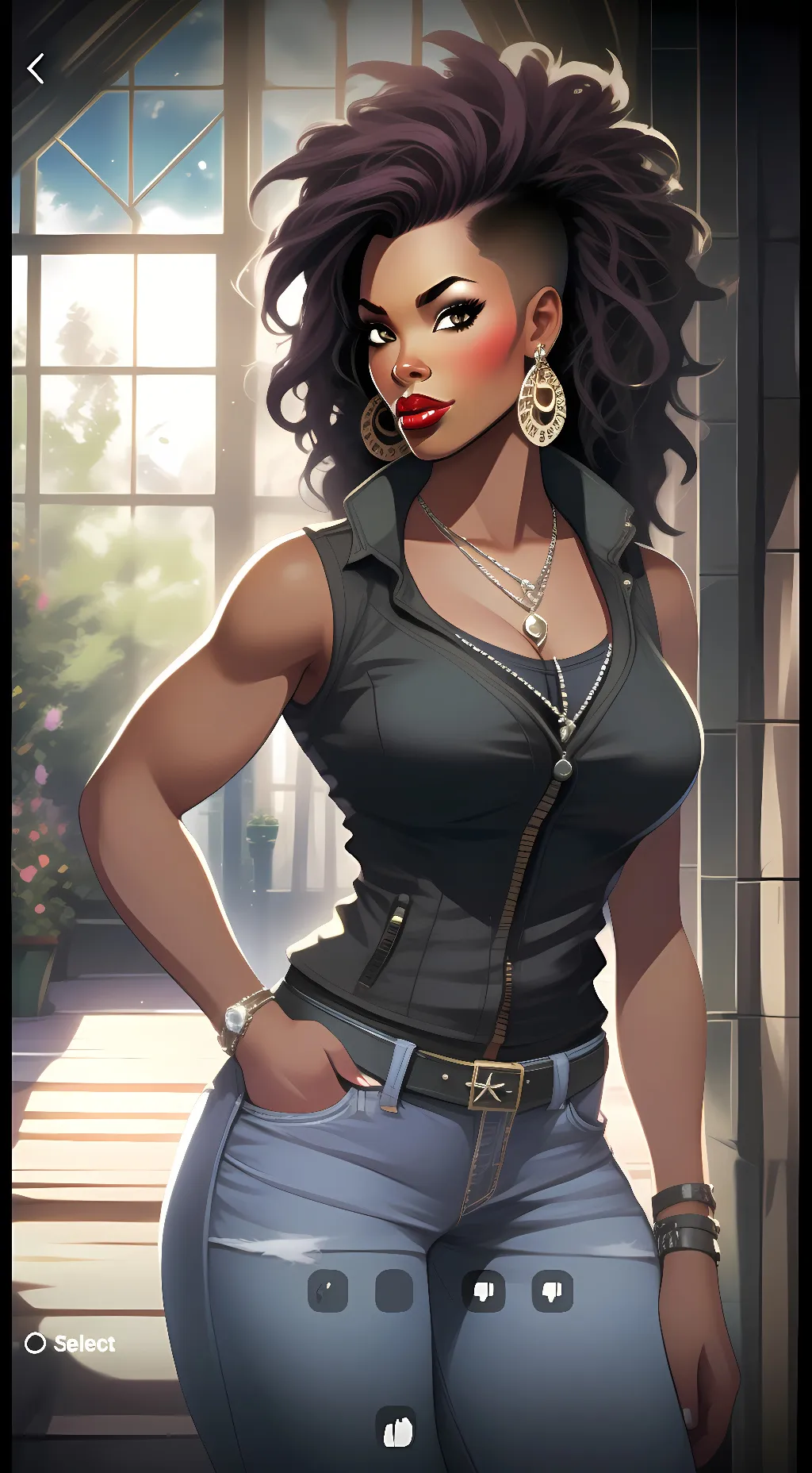 ai character: Bonnie Fuchsard background