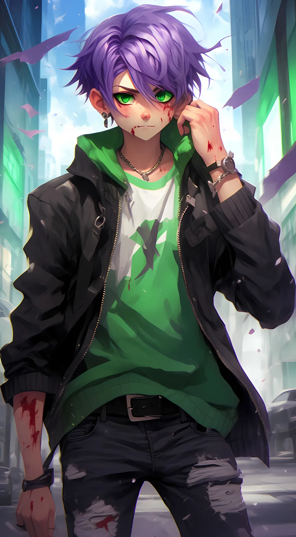 ai character: Jeno (DEMON FORM) background