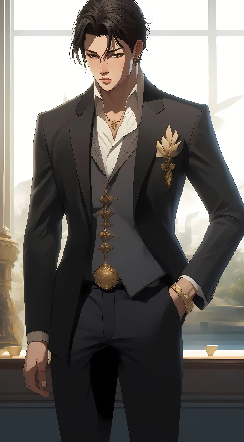 ai character: Levi Ackerman  background