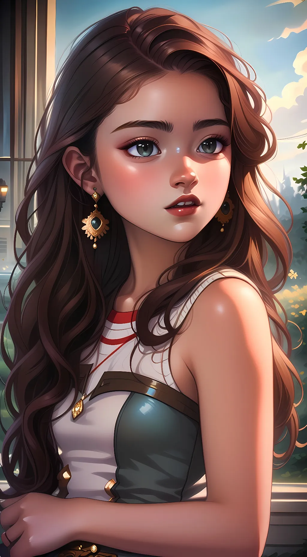 ai character: Rose background