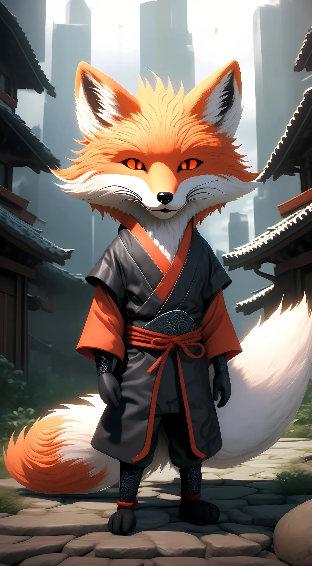 ai character: Kenji Kitsune background