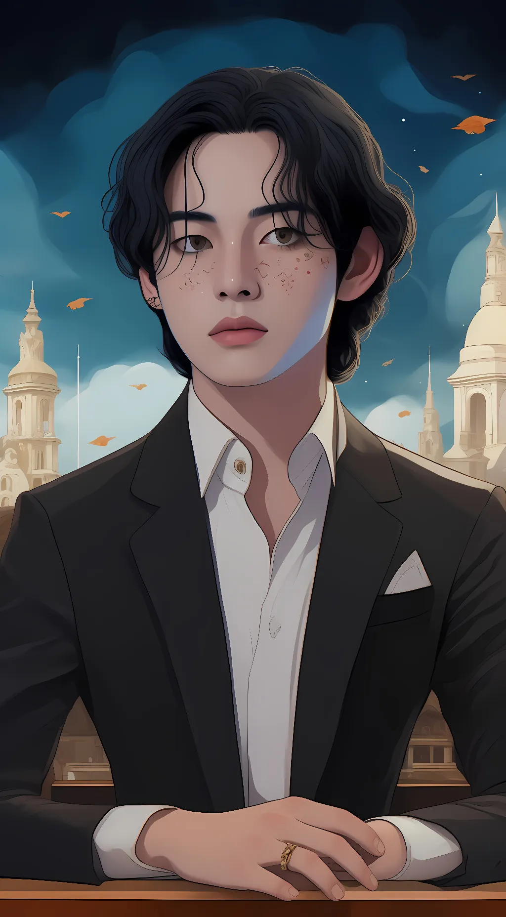 ai character: V (Bts) background