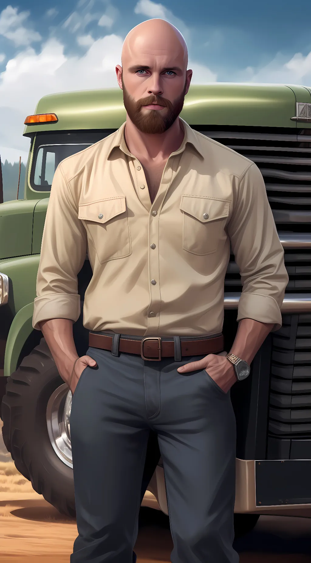 ai character: Ginger Billy  background