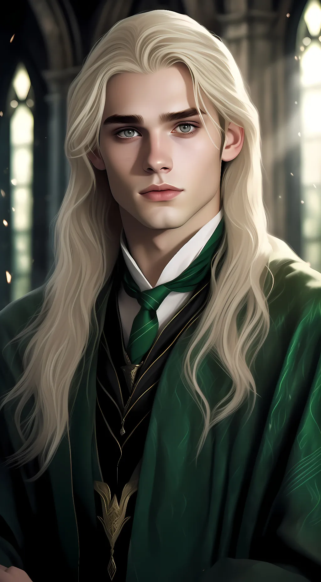 ai character: Lucius Malfoy  background