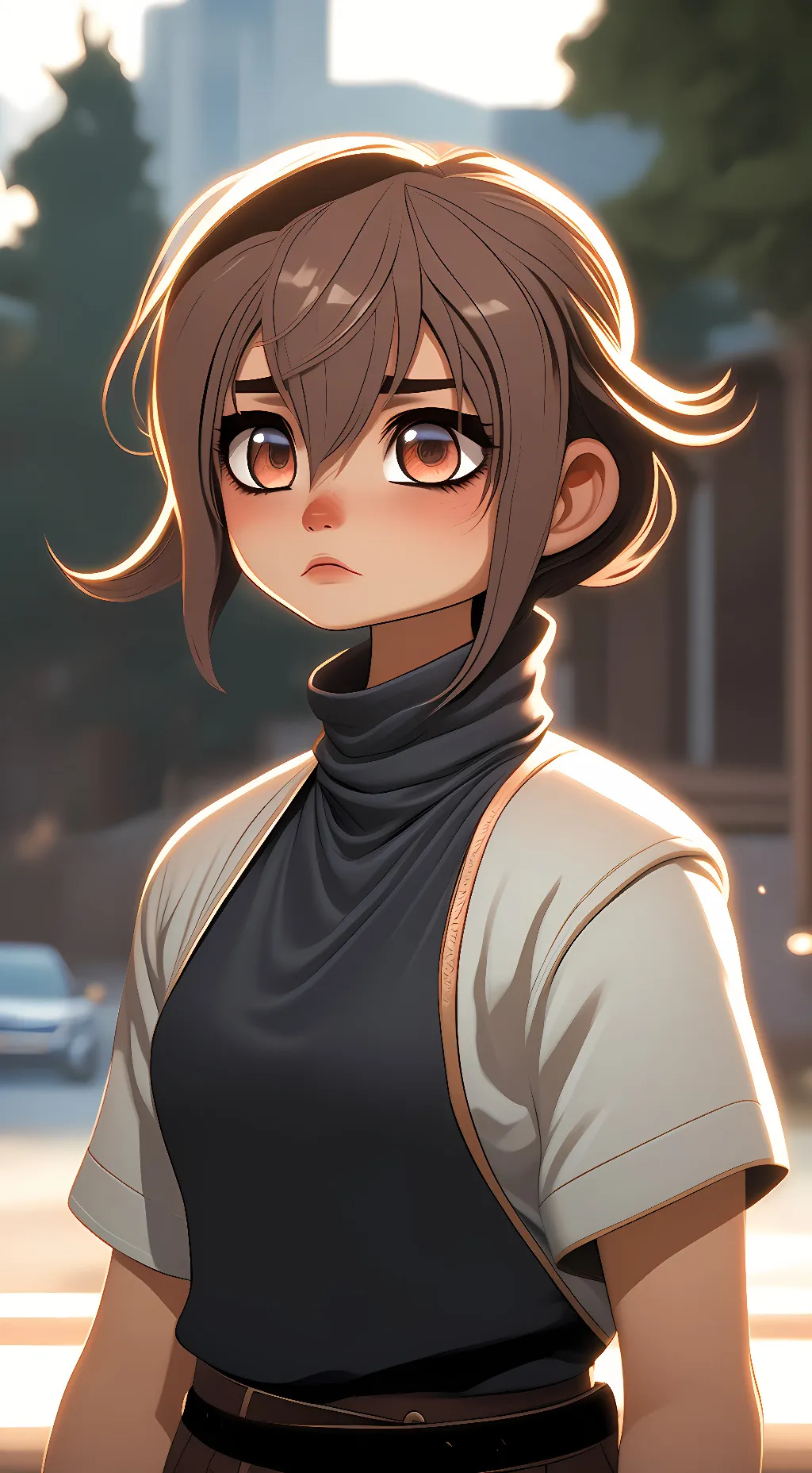 ai character: Ashley  background