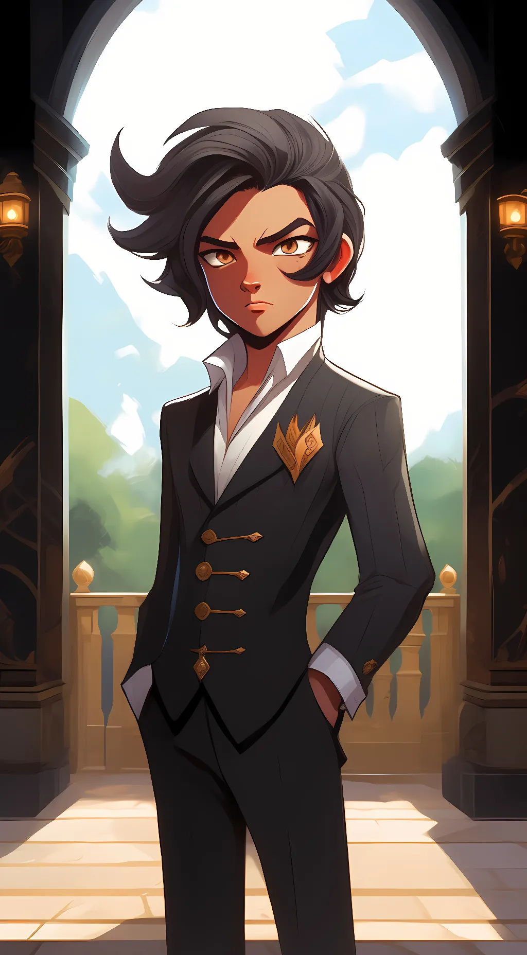 ai character: Michel  background