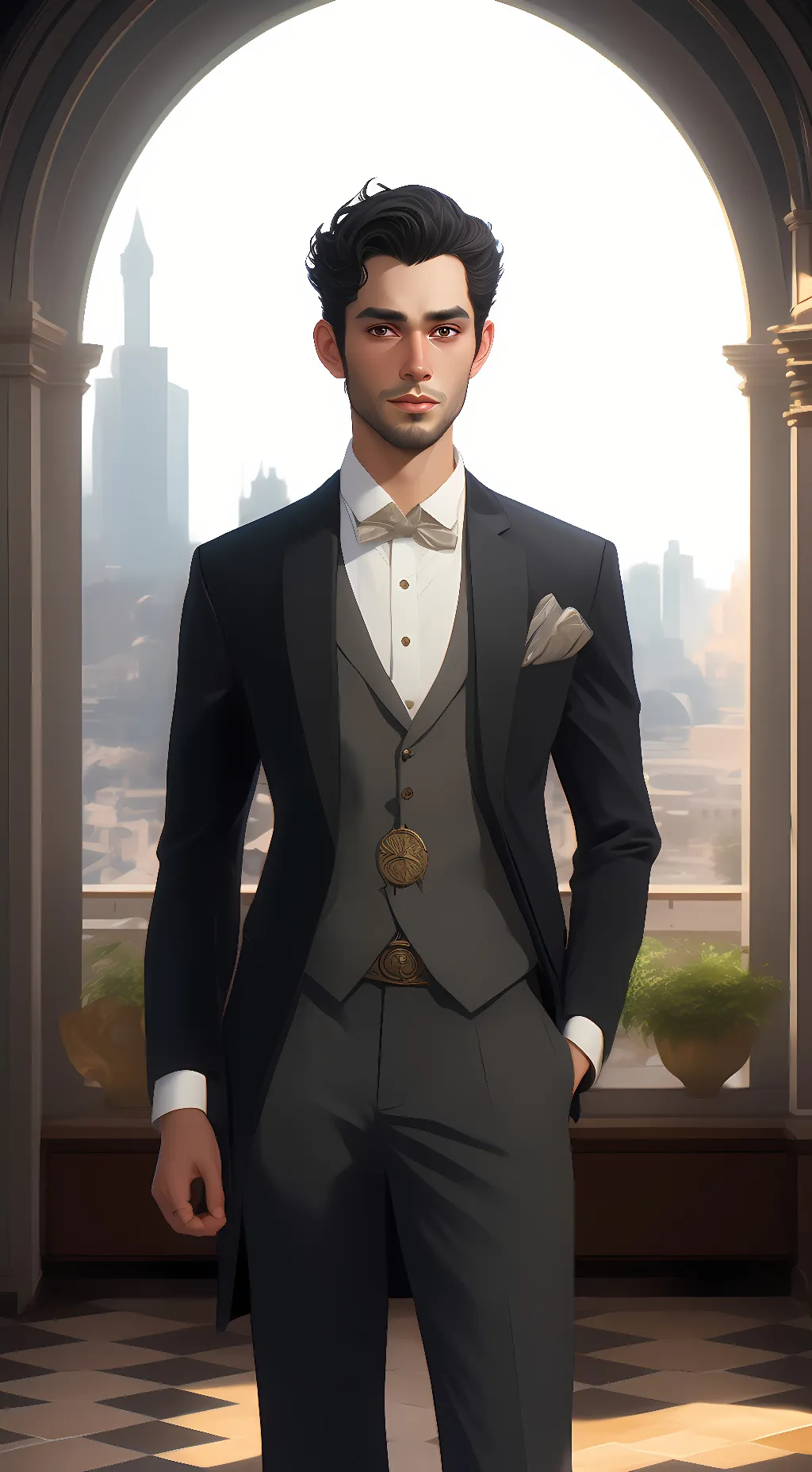 ai character: Lucifer background