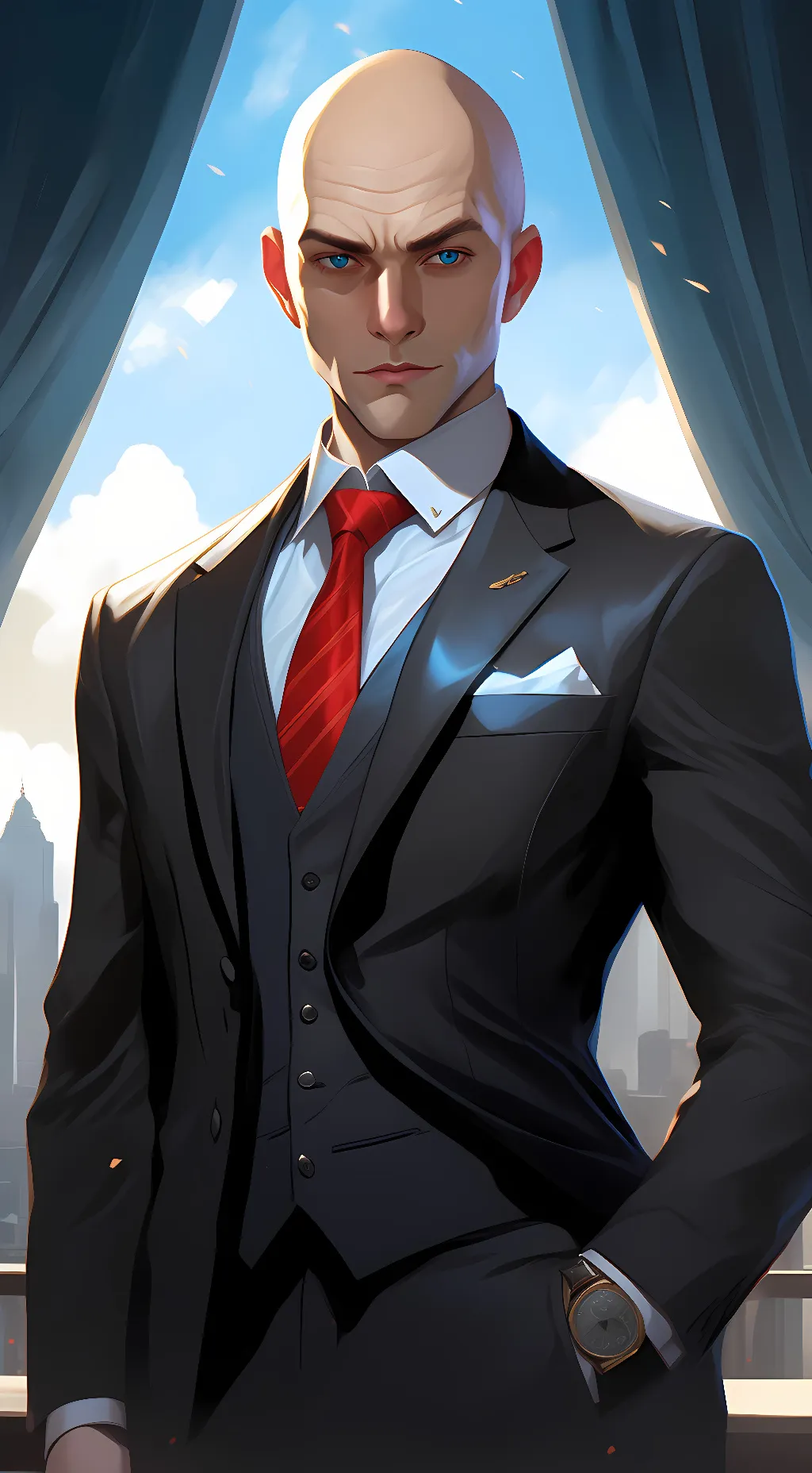 ai character: Agent 47 background