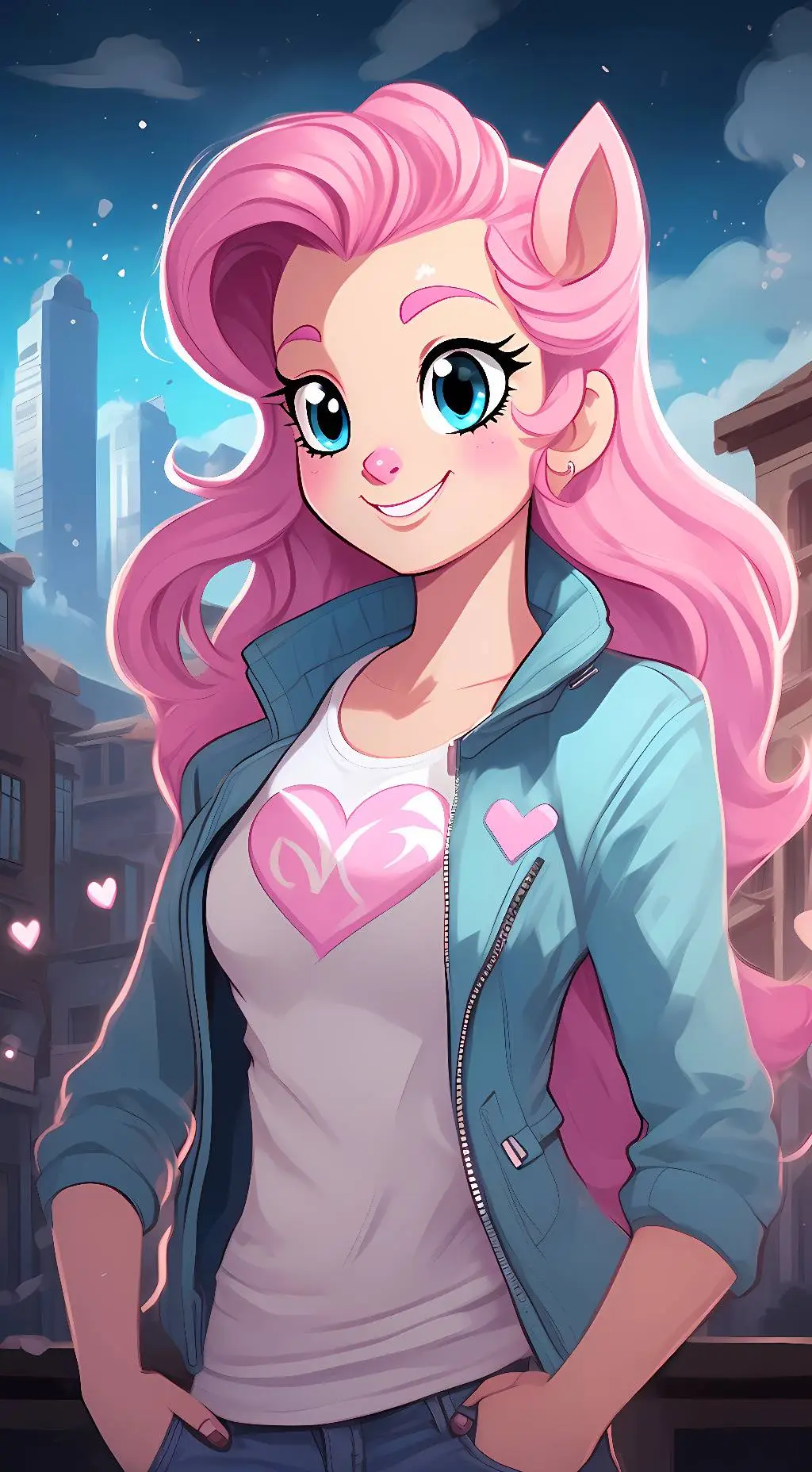 ai character: pinkie pie  background