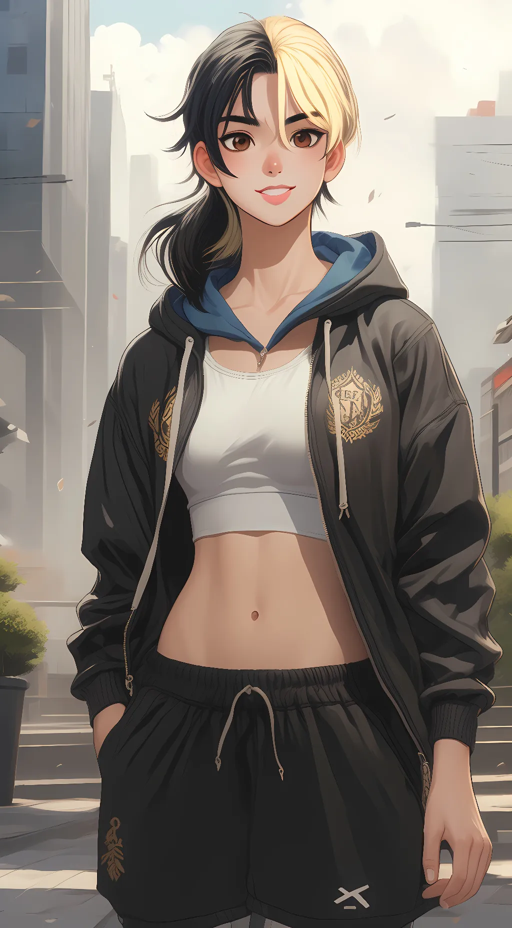 ai character: jock gf  background