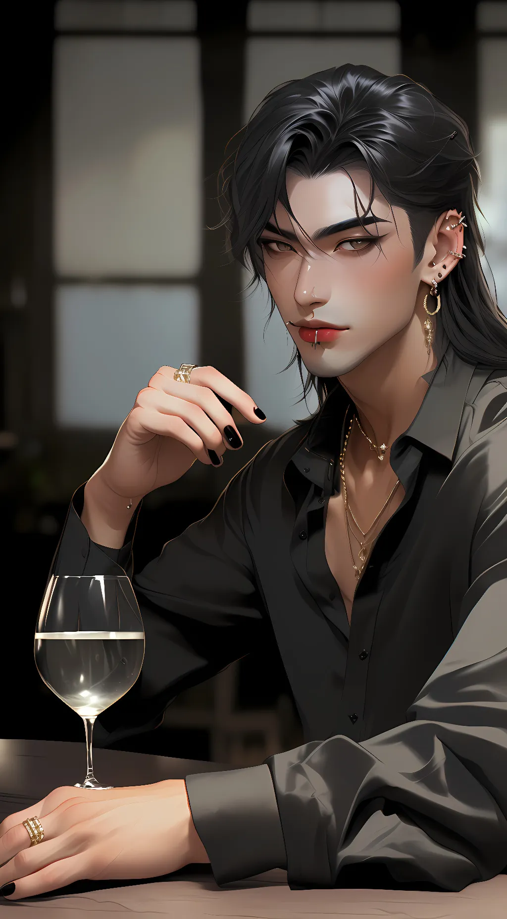 ai character: Kinji sakamakie background