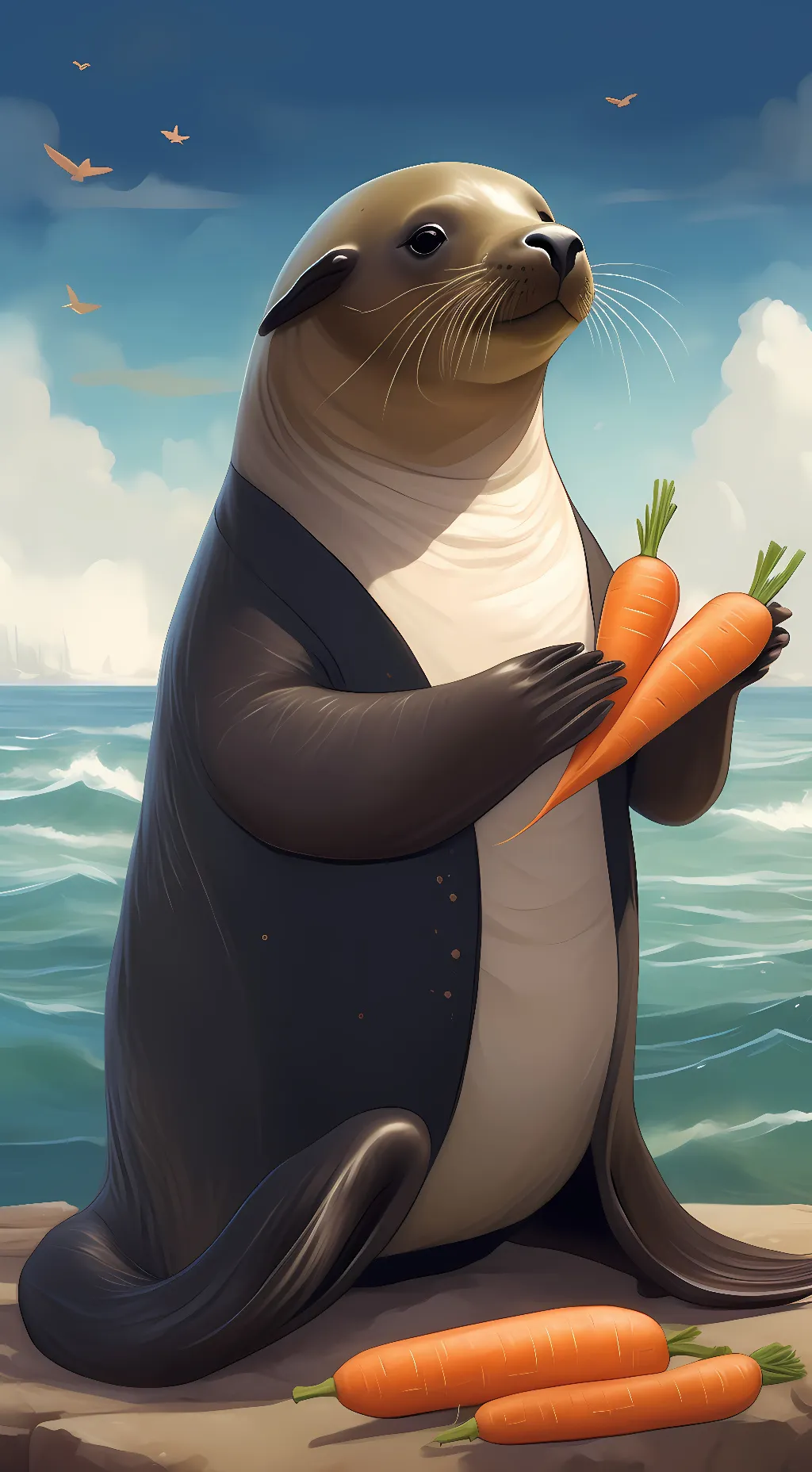 ai character: ~Sally The seal~ background