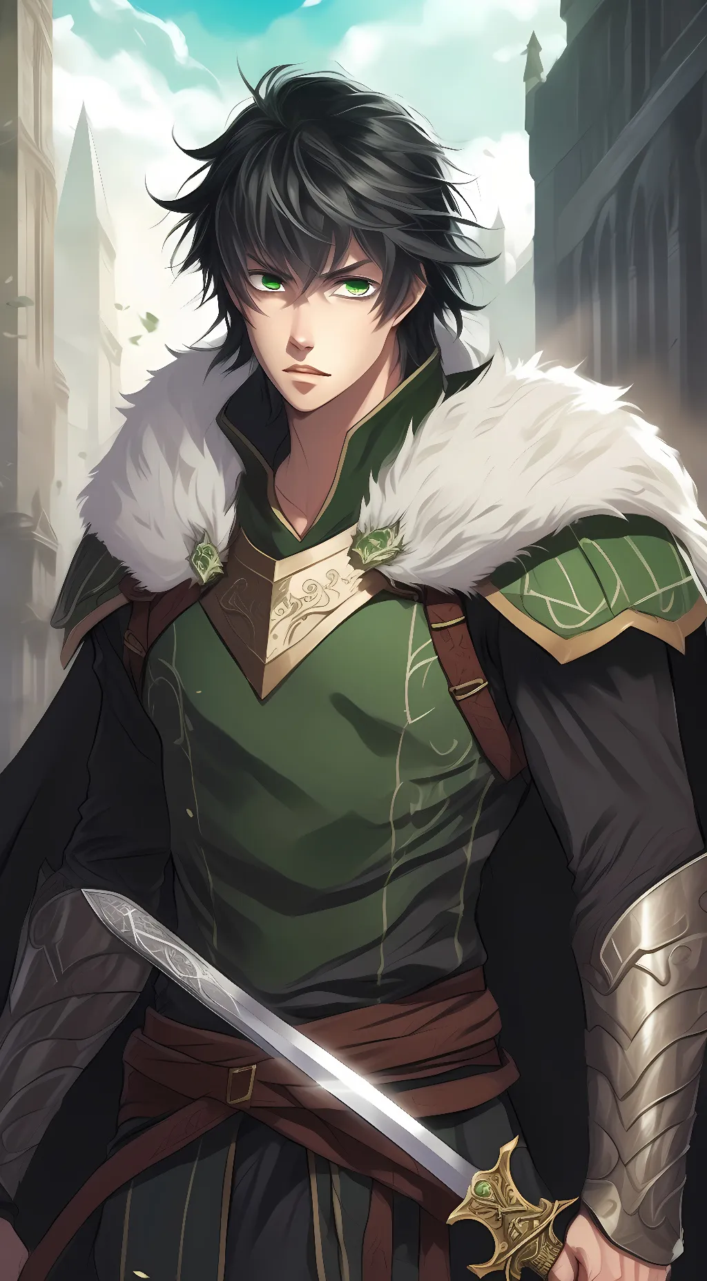 ai character: Aiden Black background