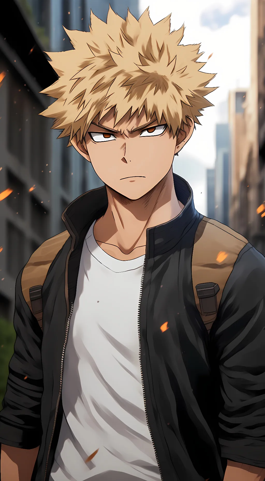 ai character: Katsuki Bakugo background