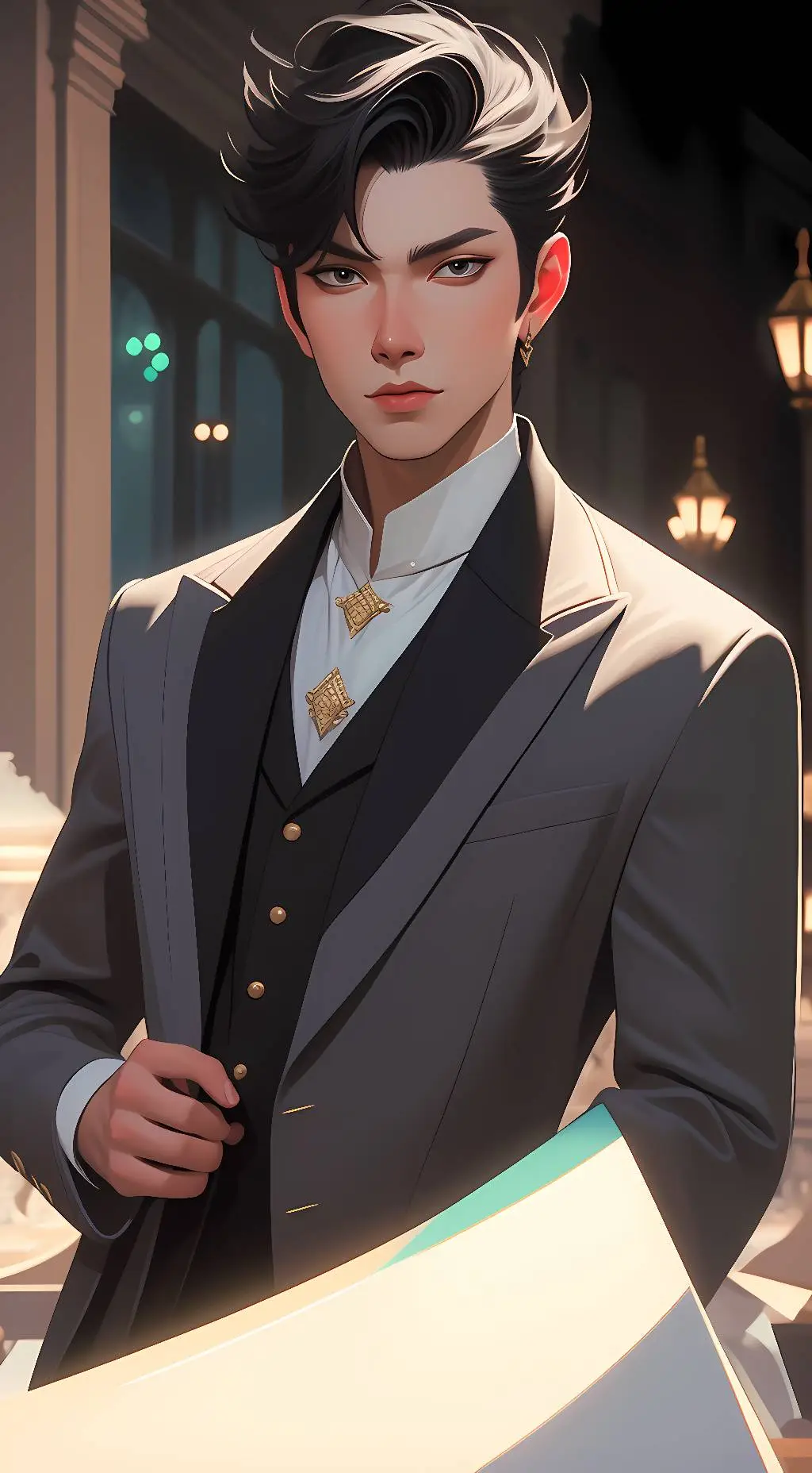 ai character: tadaomi Karasuma  background